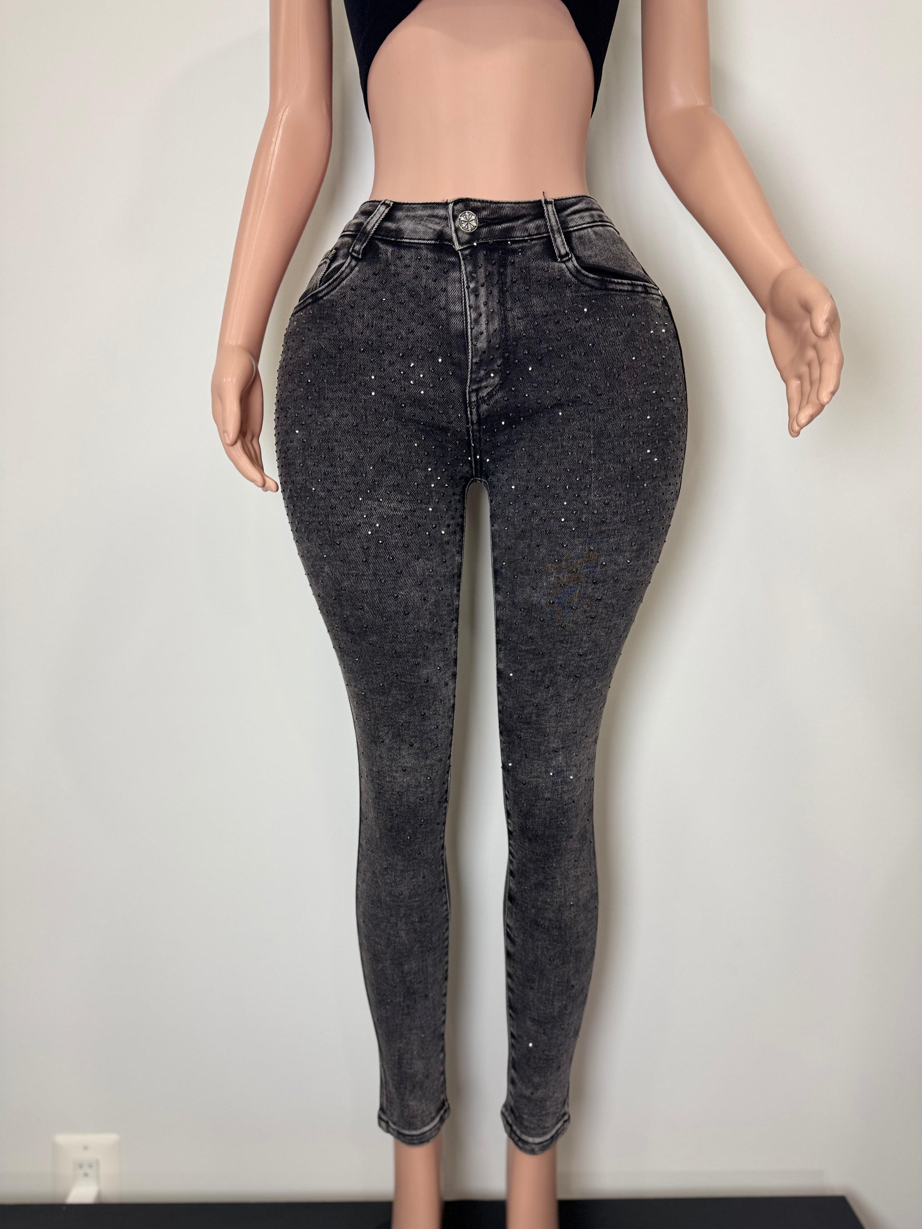 G42-3-A Midnight Sparkle Skinny Jeans