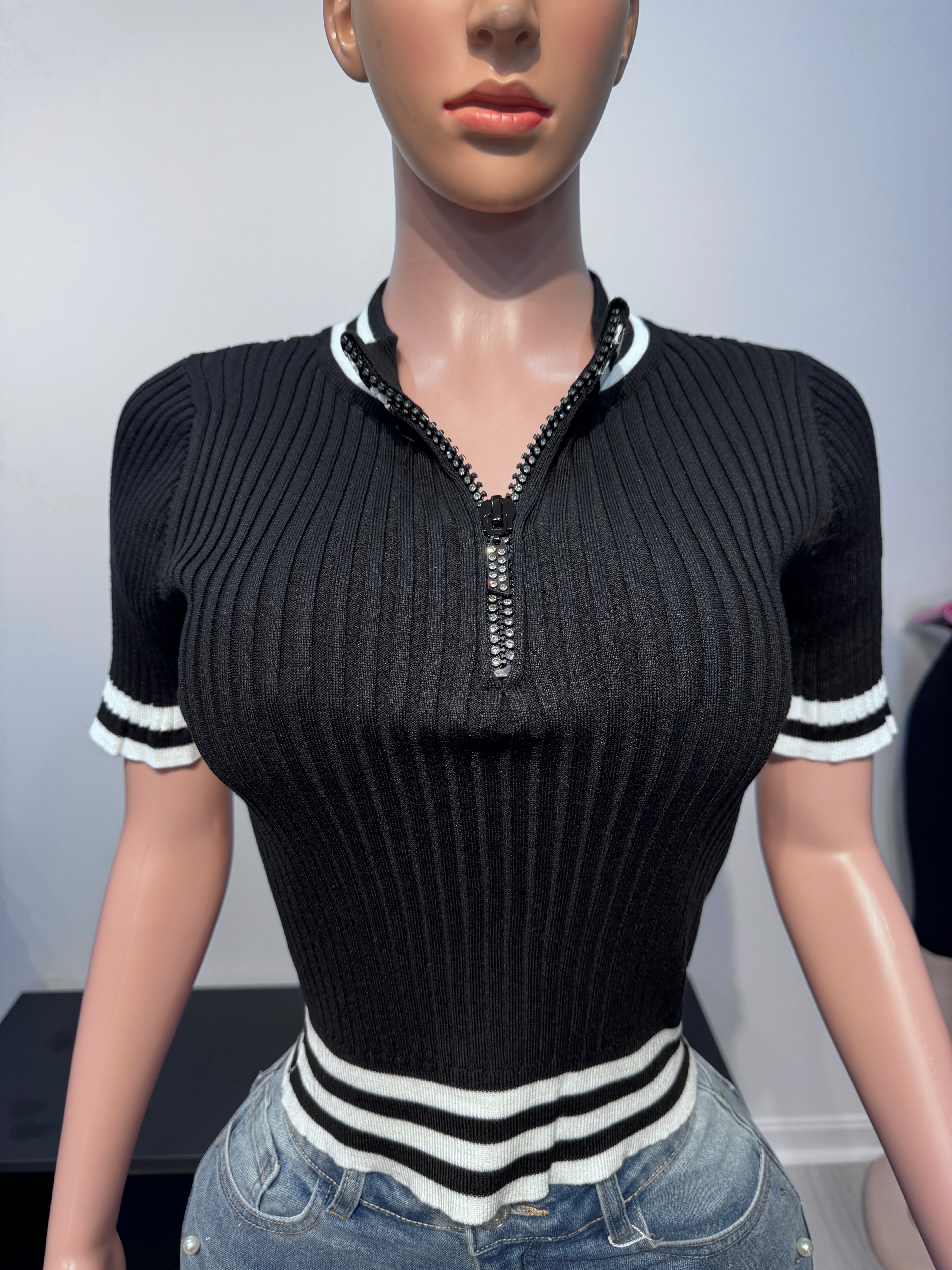 L790 Varsity Chic Knit Top