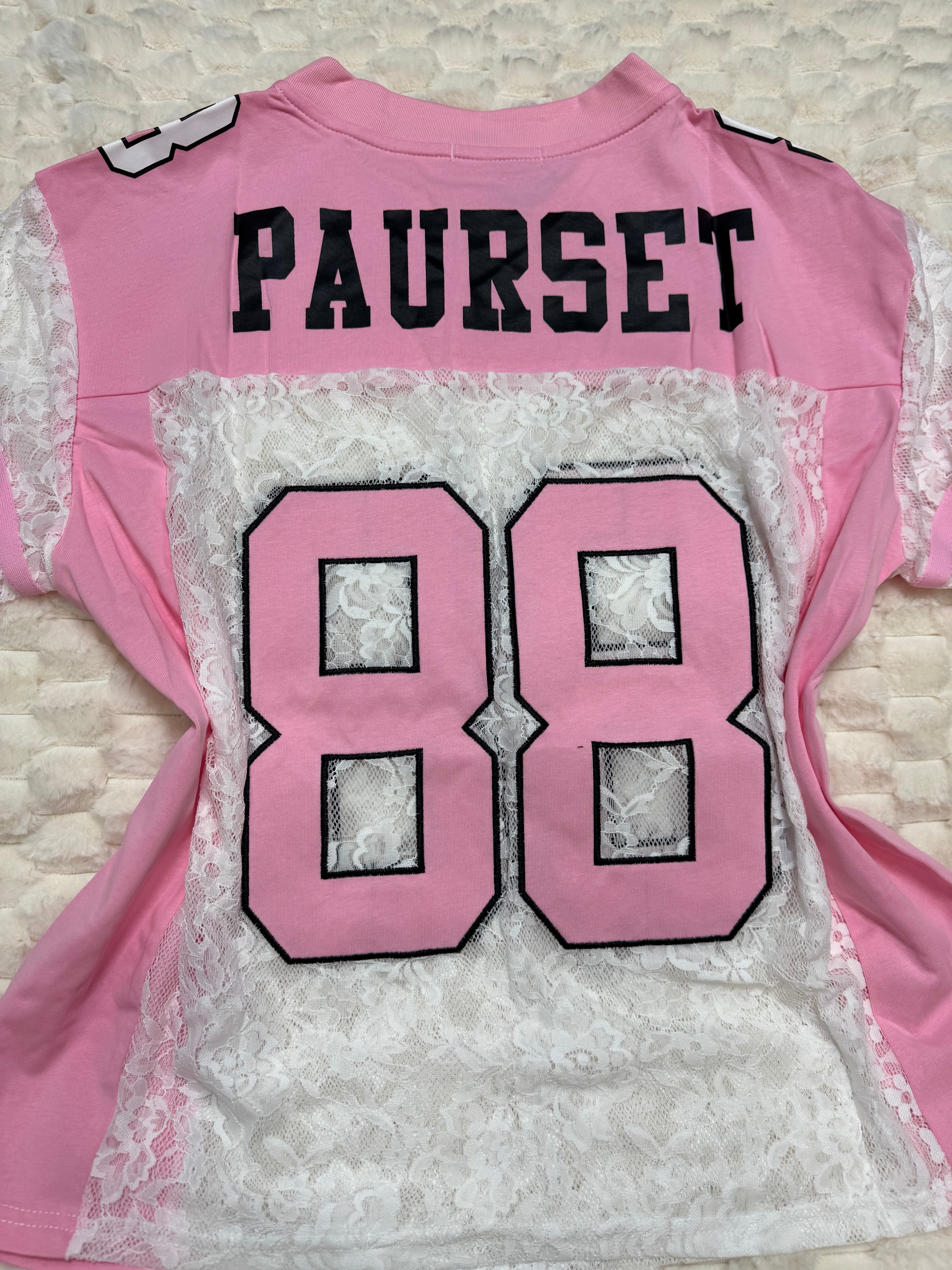 Touchdown lace varisity tee