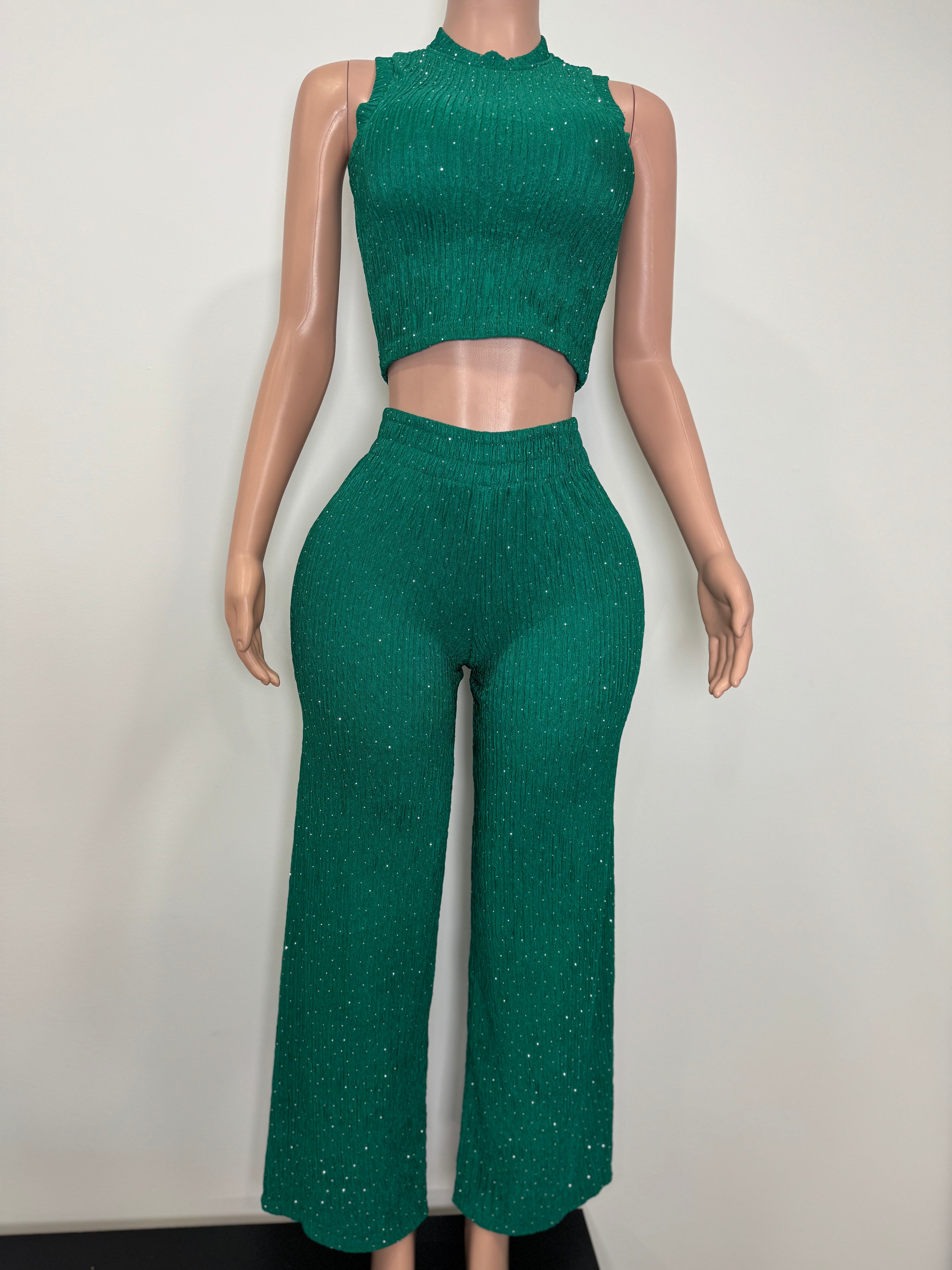 IRIS-1RH 2 Piece Set of Casual Texture Lounge Sleeveless