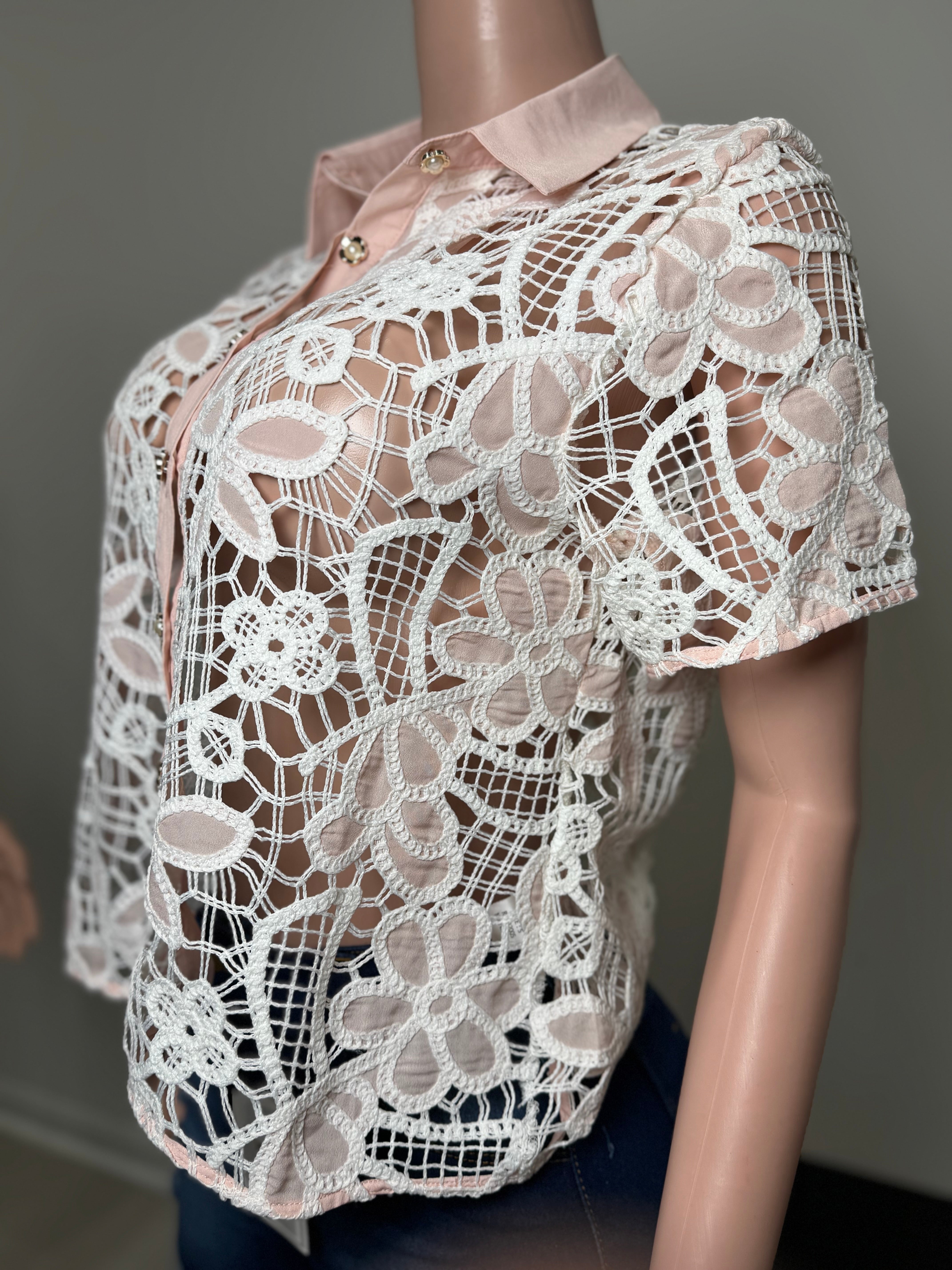 TX70853 Garden Bloom Lace Blouse