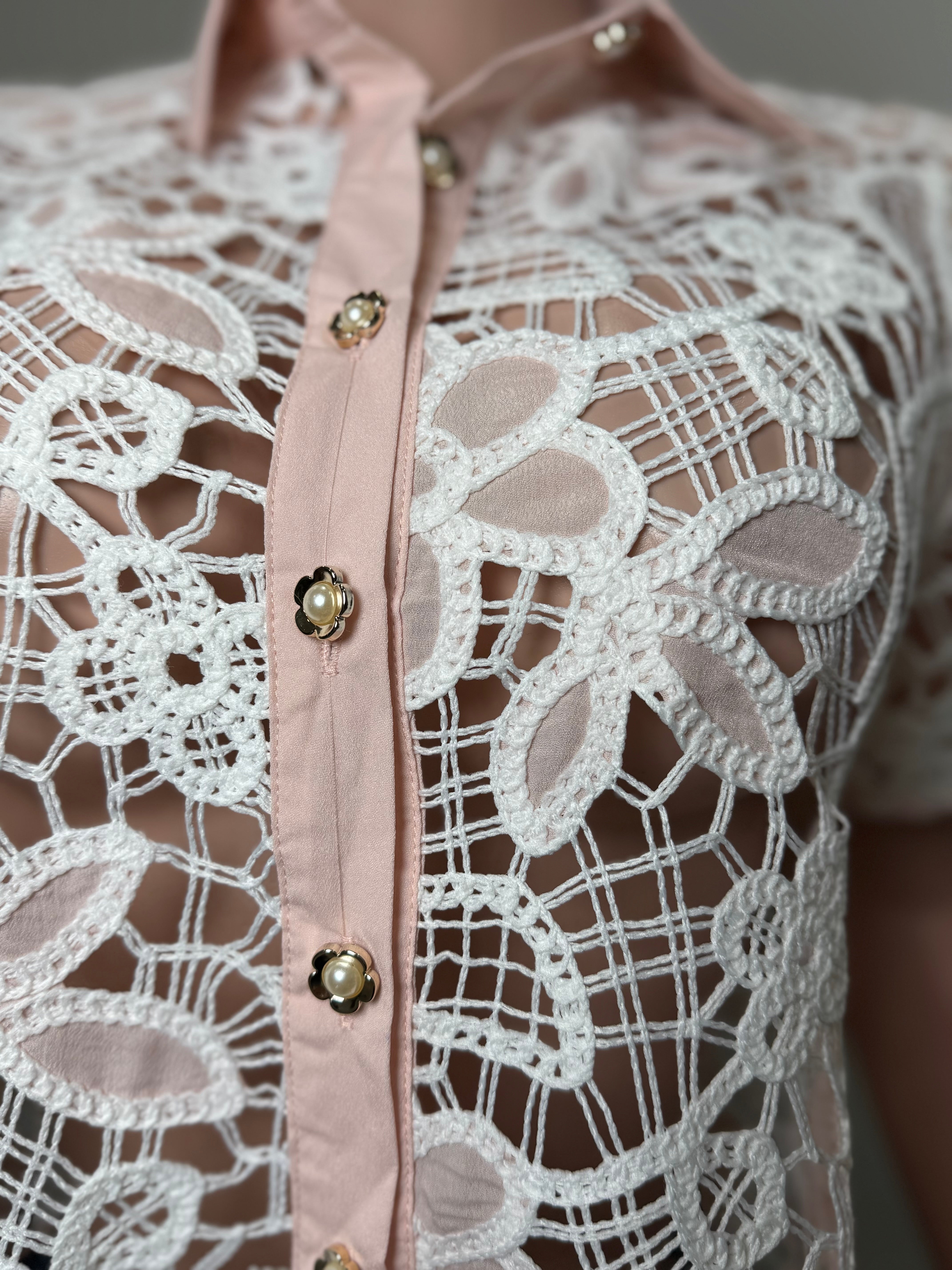 TX70853 Garden Bloom Lace Blouse