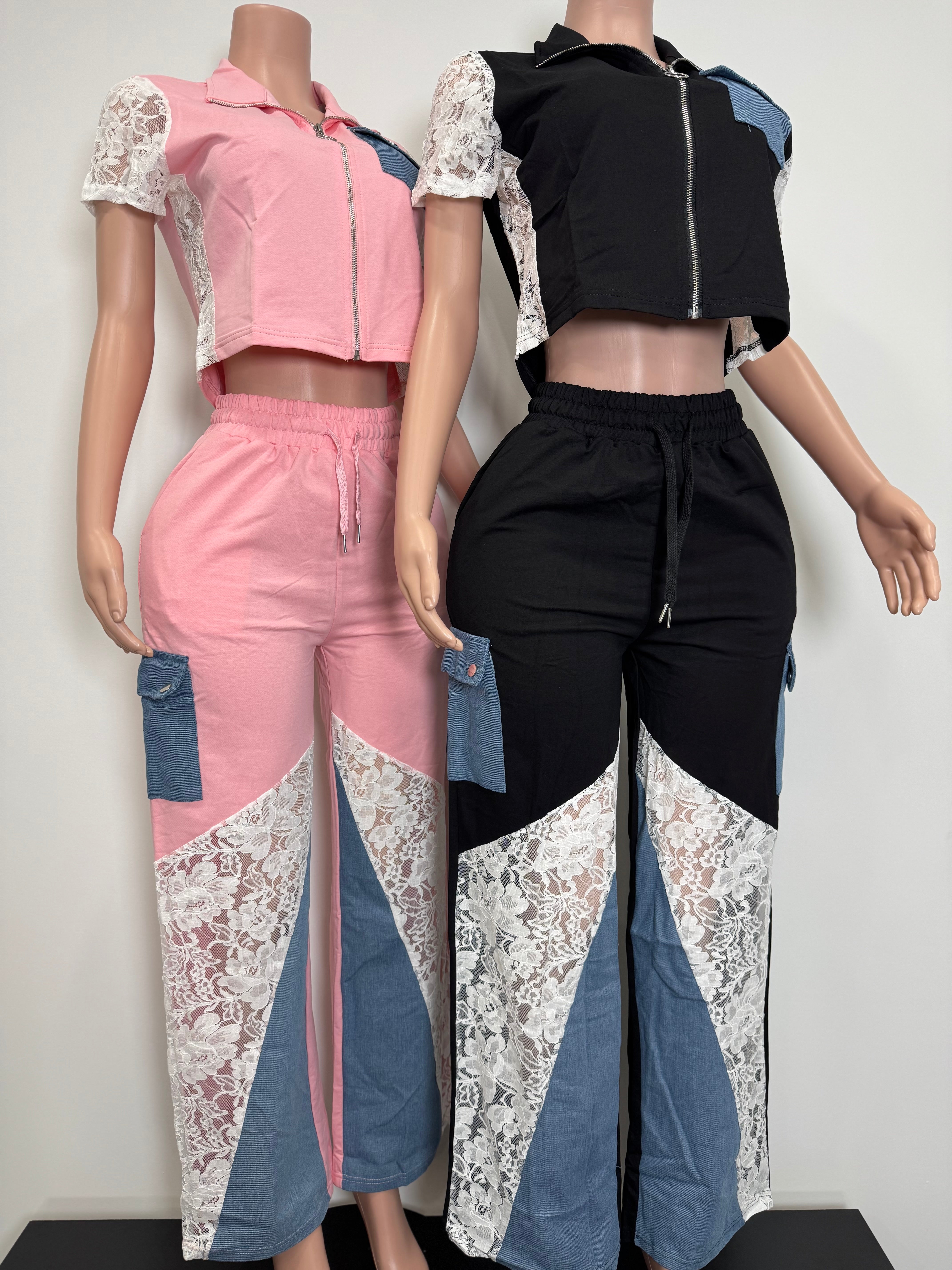 D1003 Lace Patchwork Utility Set