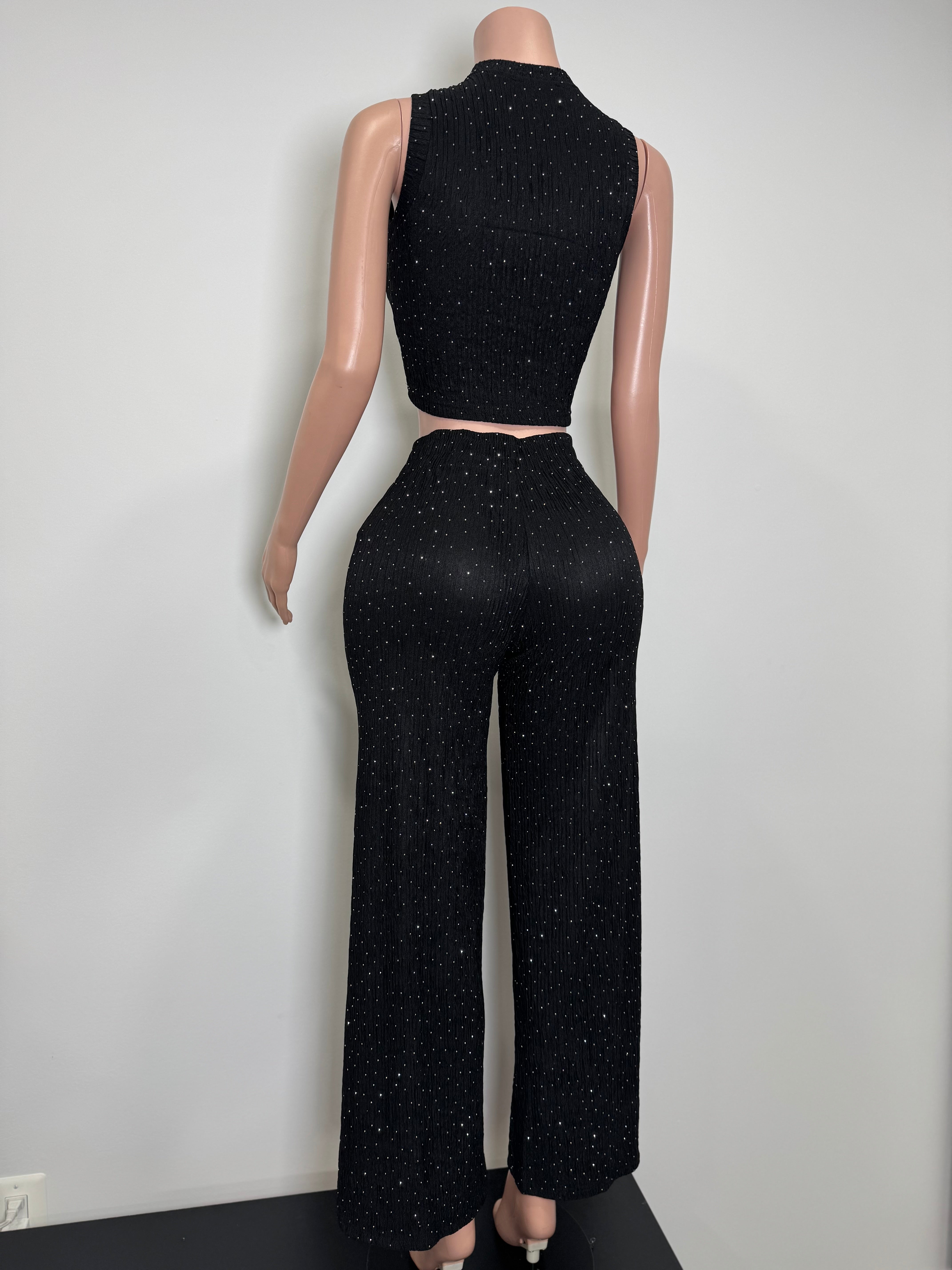 IRIS-1RH 2 Piece Set of Casual Texture Lounge Sleeveless