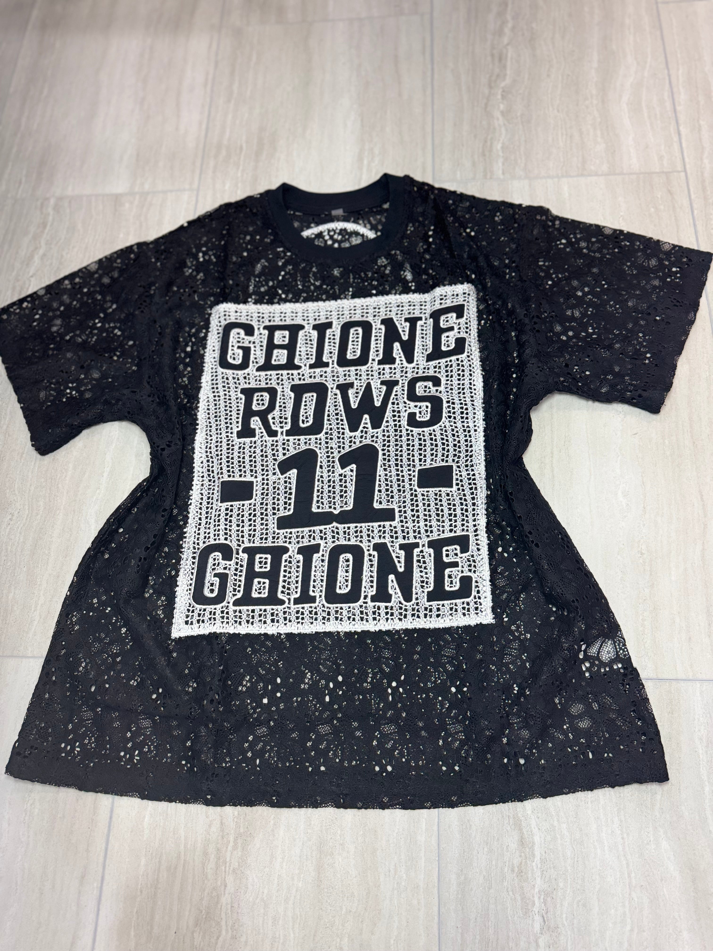 3382 Urban Lace Varsity Tee Number “11” Design