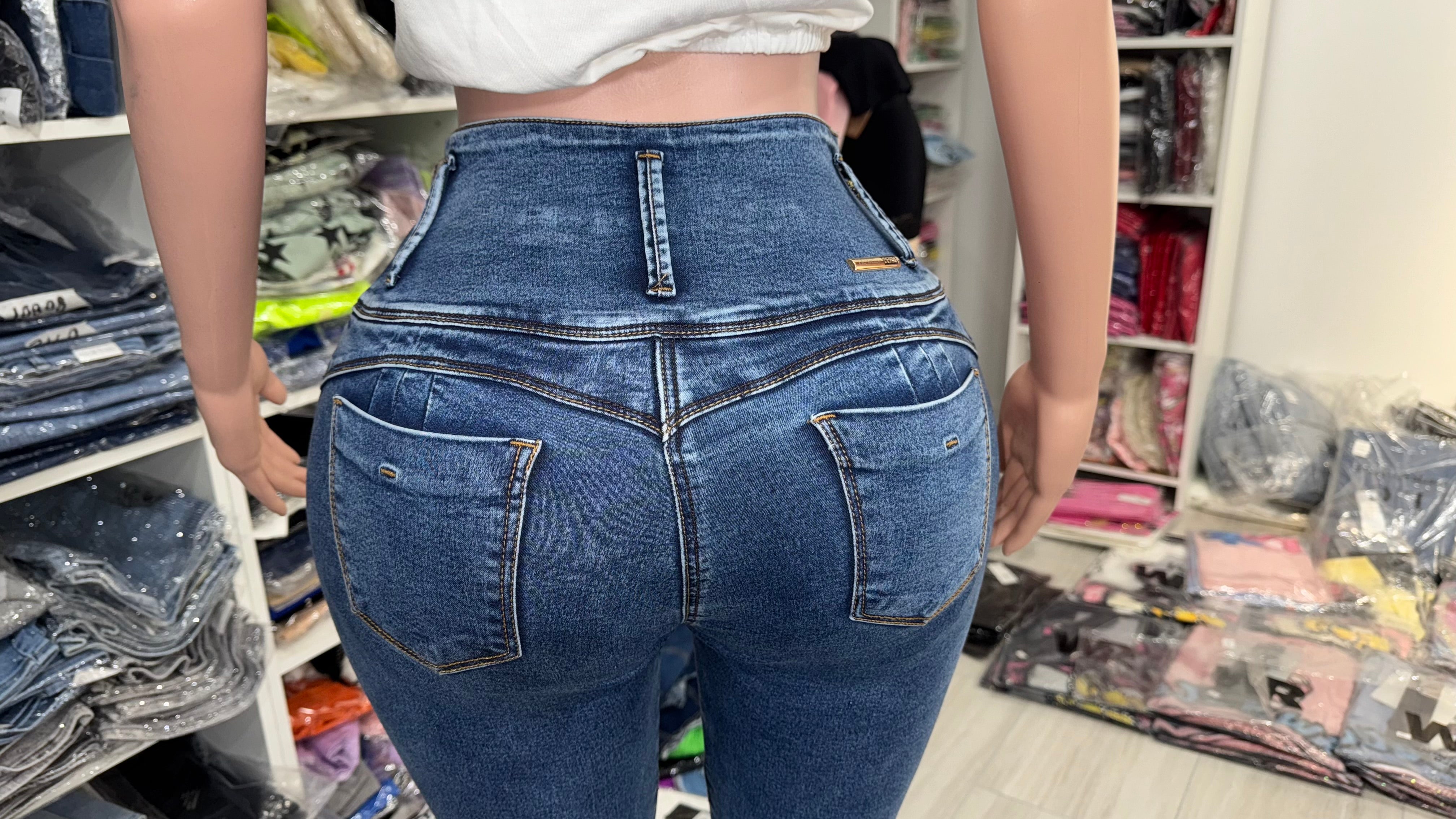 Brenda Colombian Jean with internal girdle style Lipo 360 Embroidery