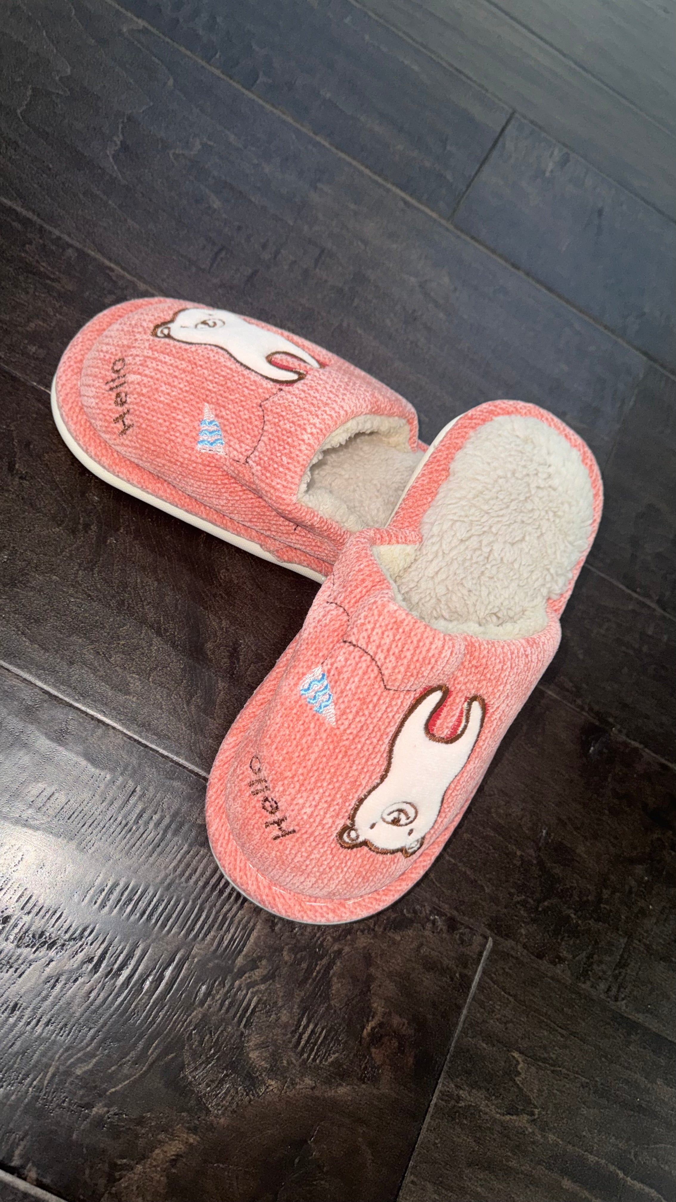Cozy Fuzzy Slippers with Bear Design