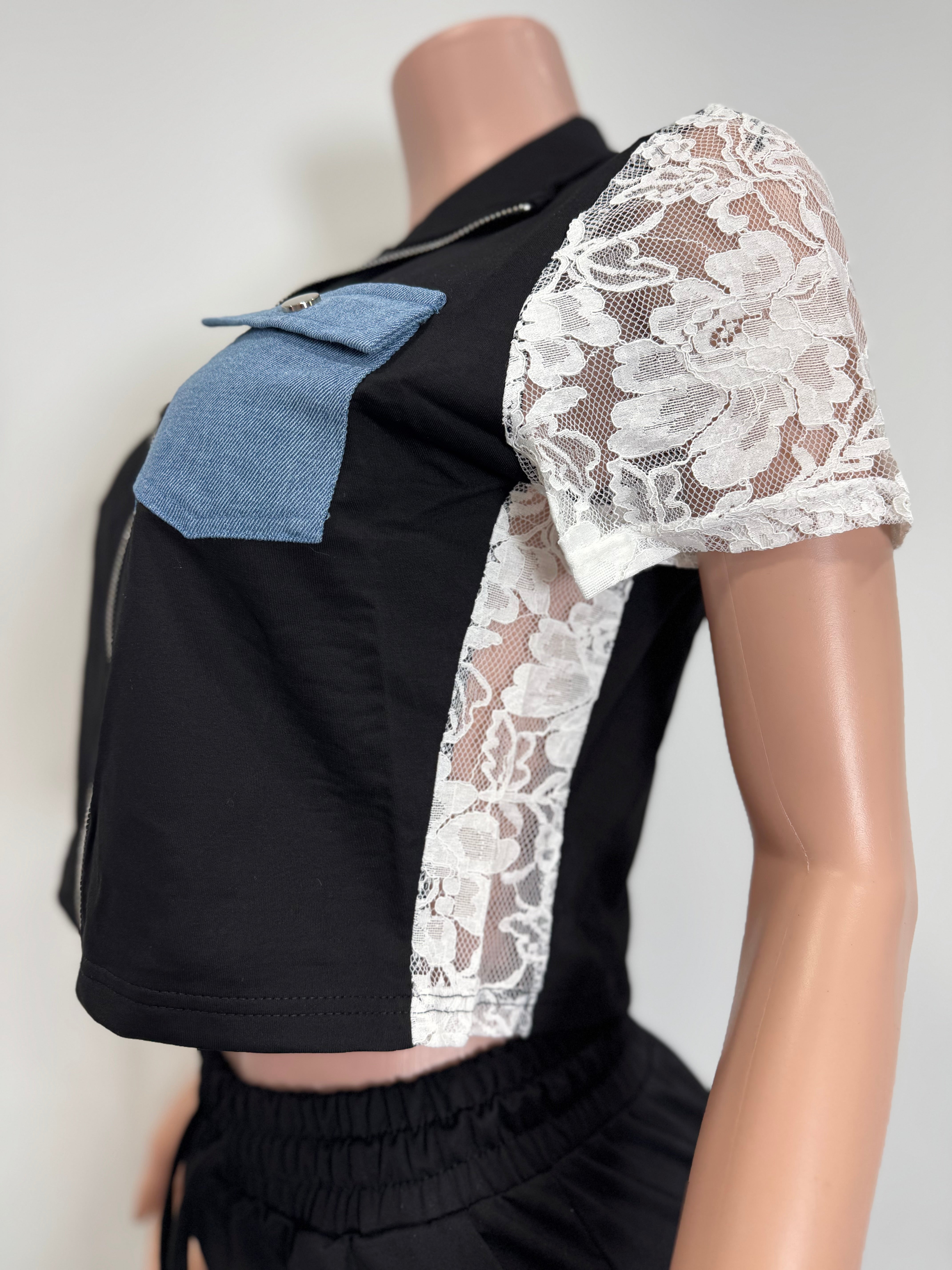 D1003 Lace Patchwork Utility Set