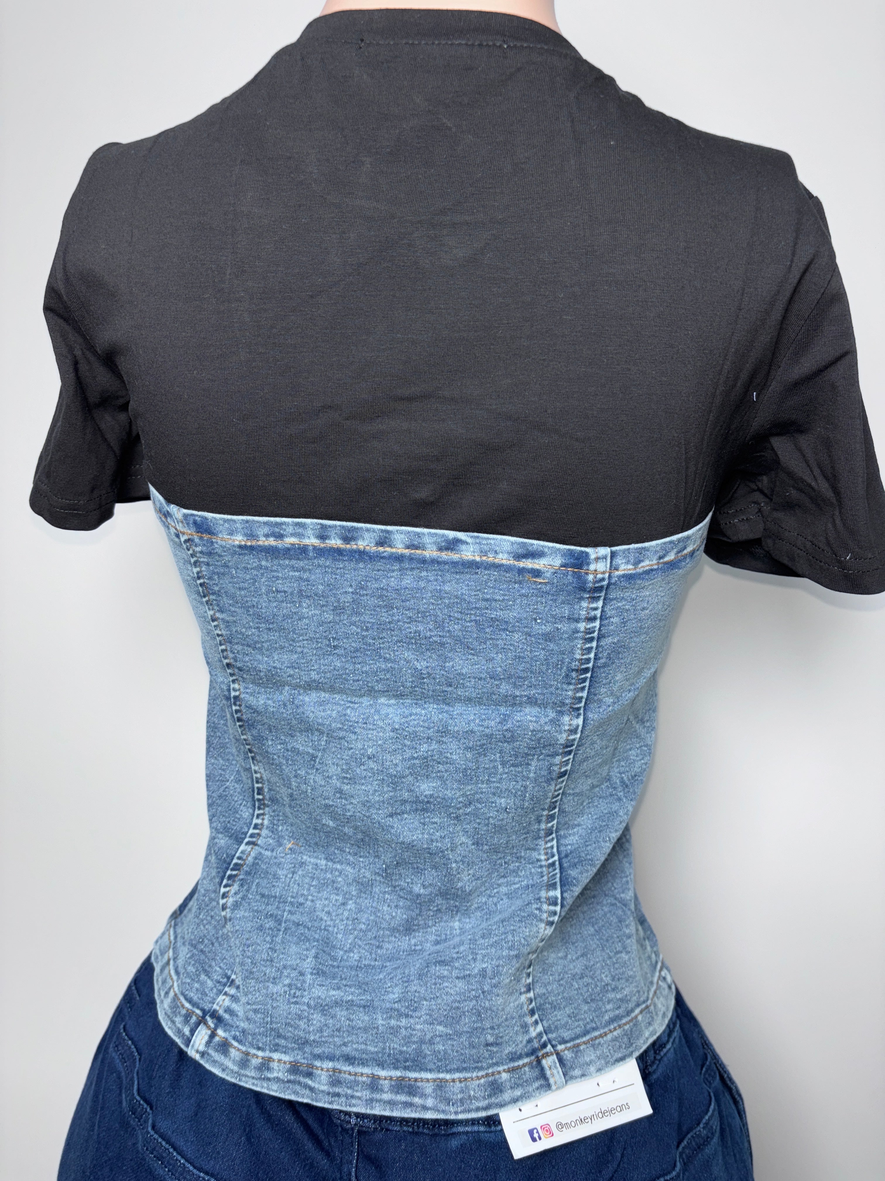 32251 Heartbreaker Denim Corset Tee