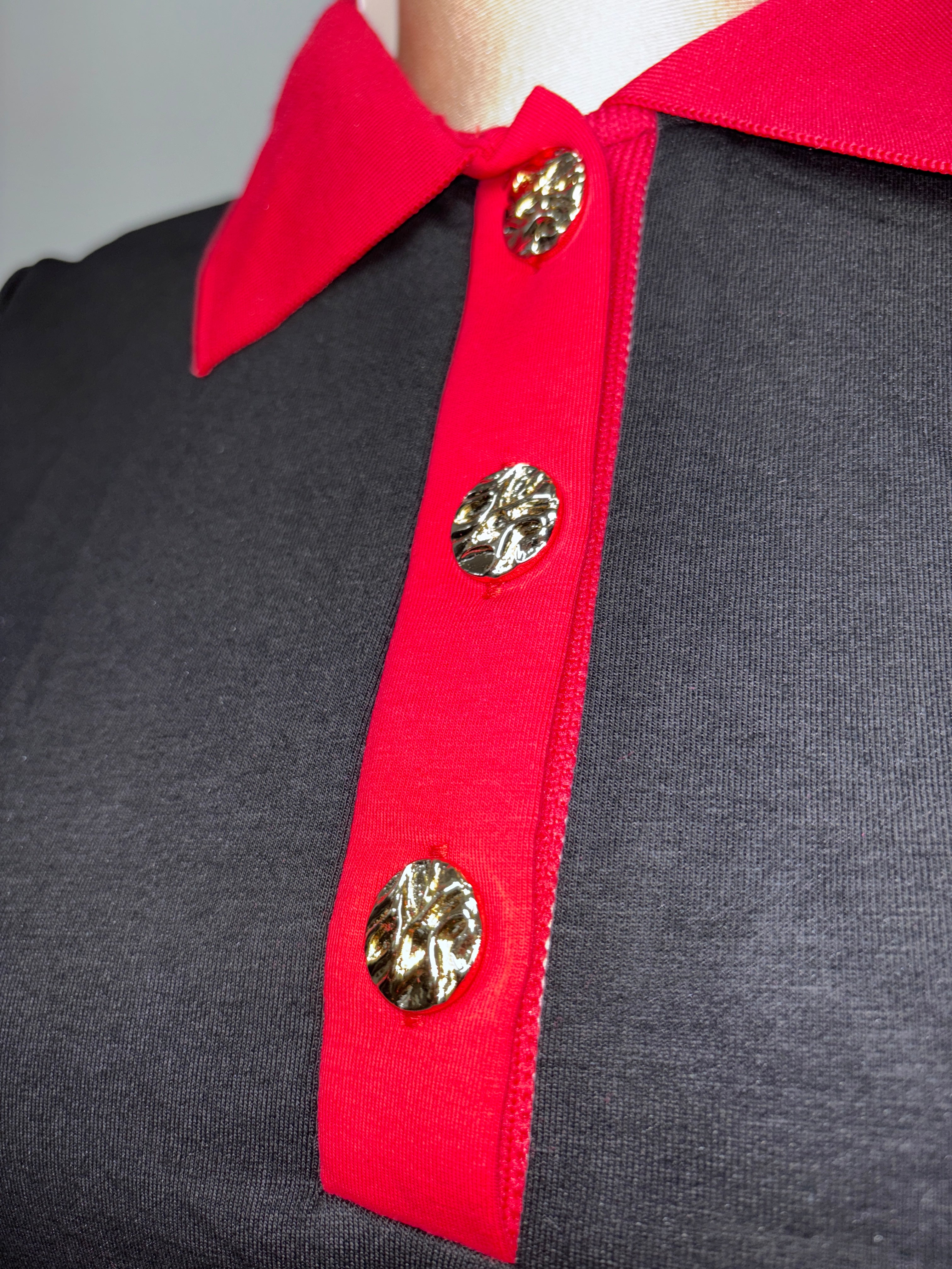 A9608 Varsity Chic Polo Dress