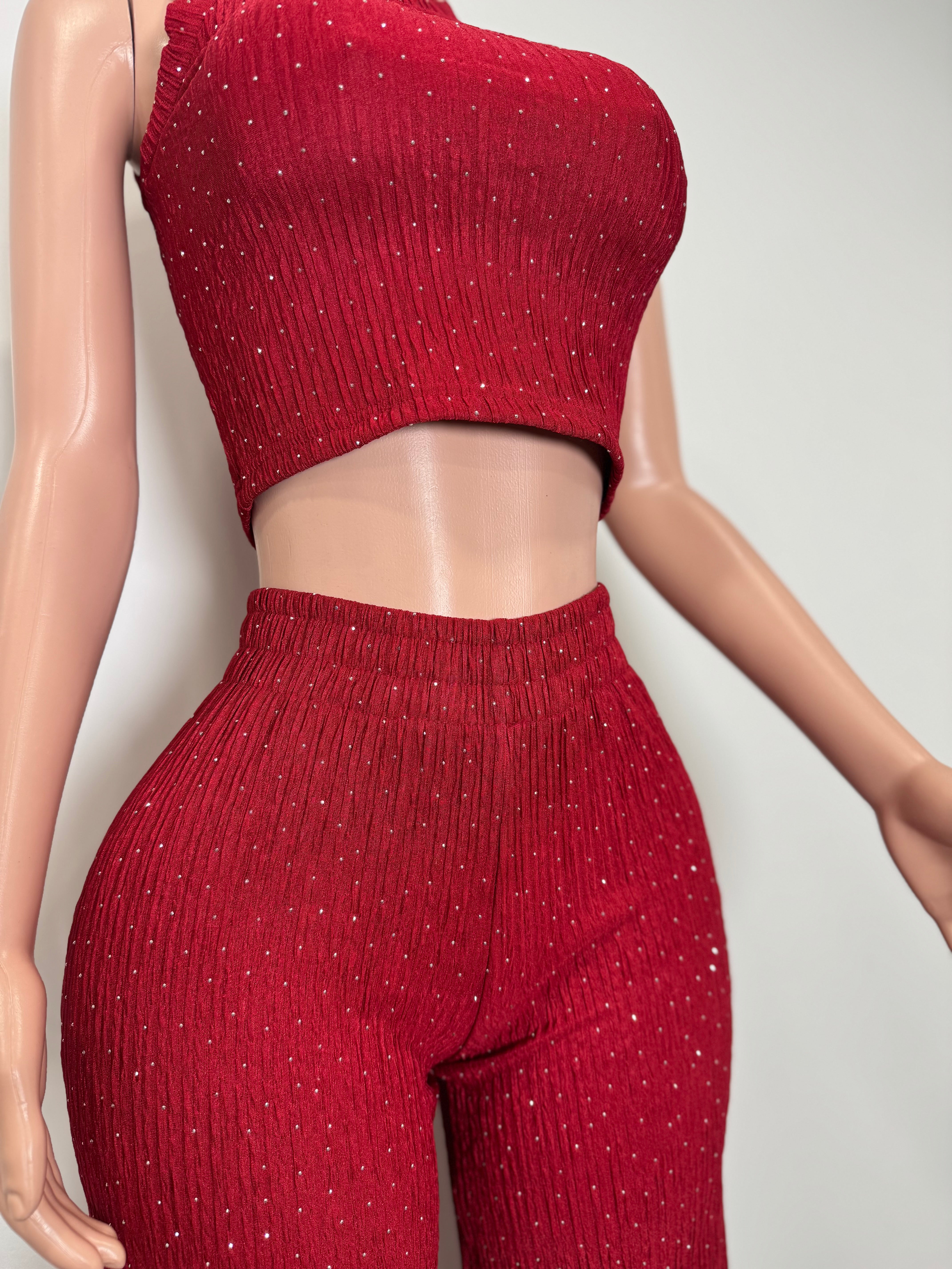 IRIS-1RH 2 Piece Set of Casual Texture Lounge Sleeveless