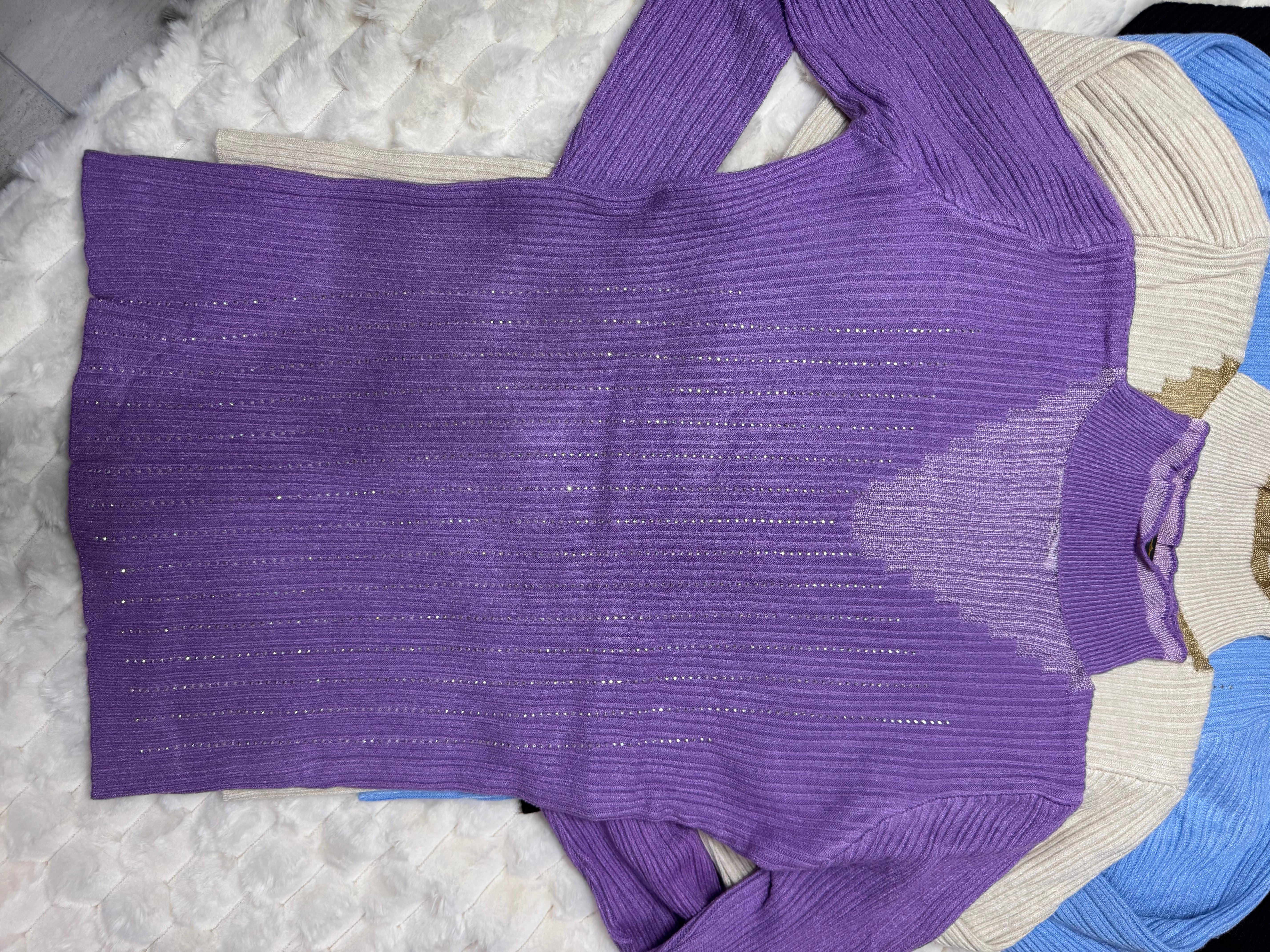 24402 Midnight Spark Ribbed Turtleneck