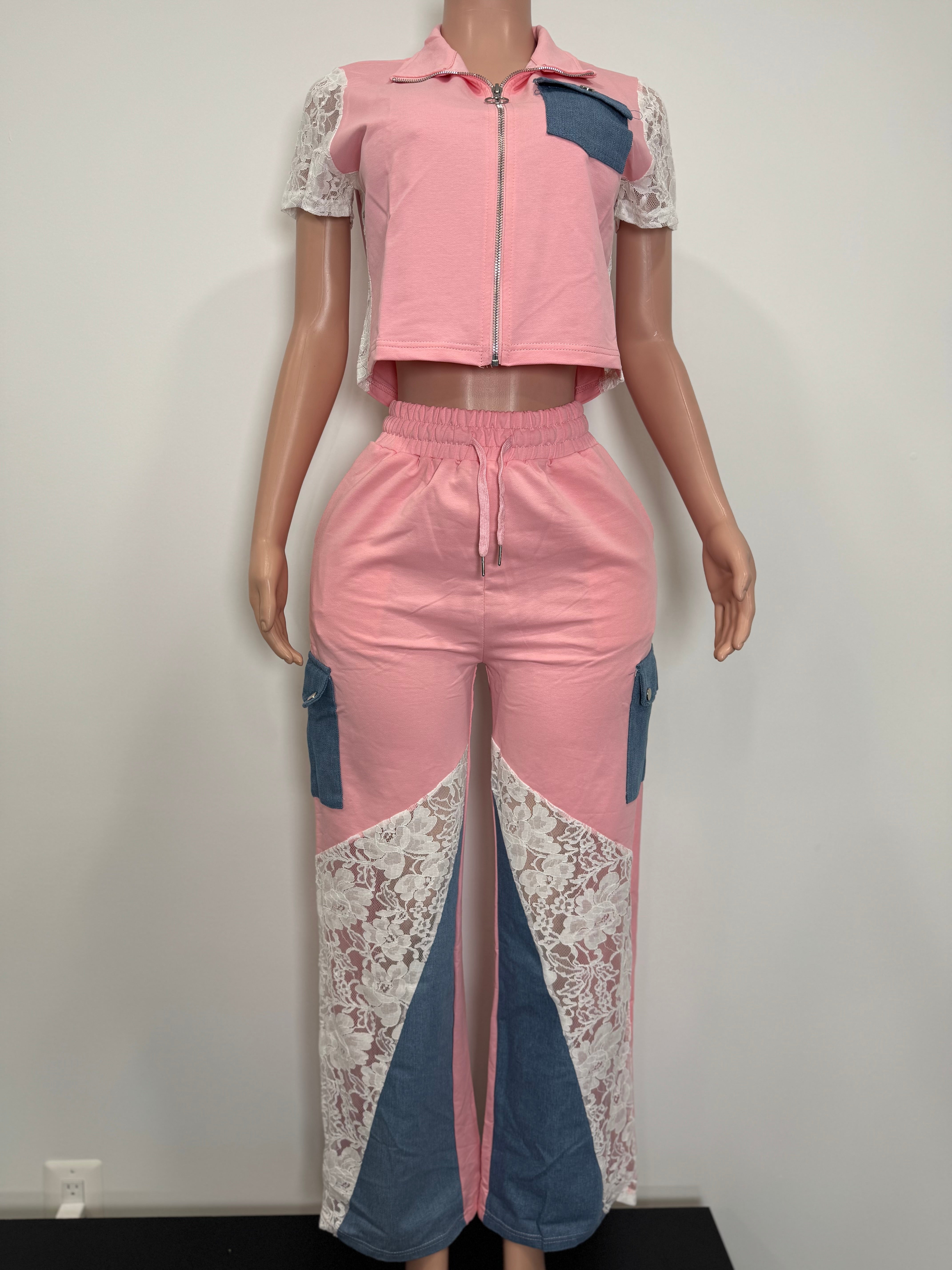 D1003 Lace Patchwork Utility Set