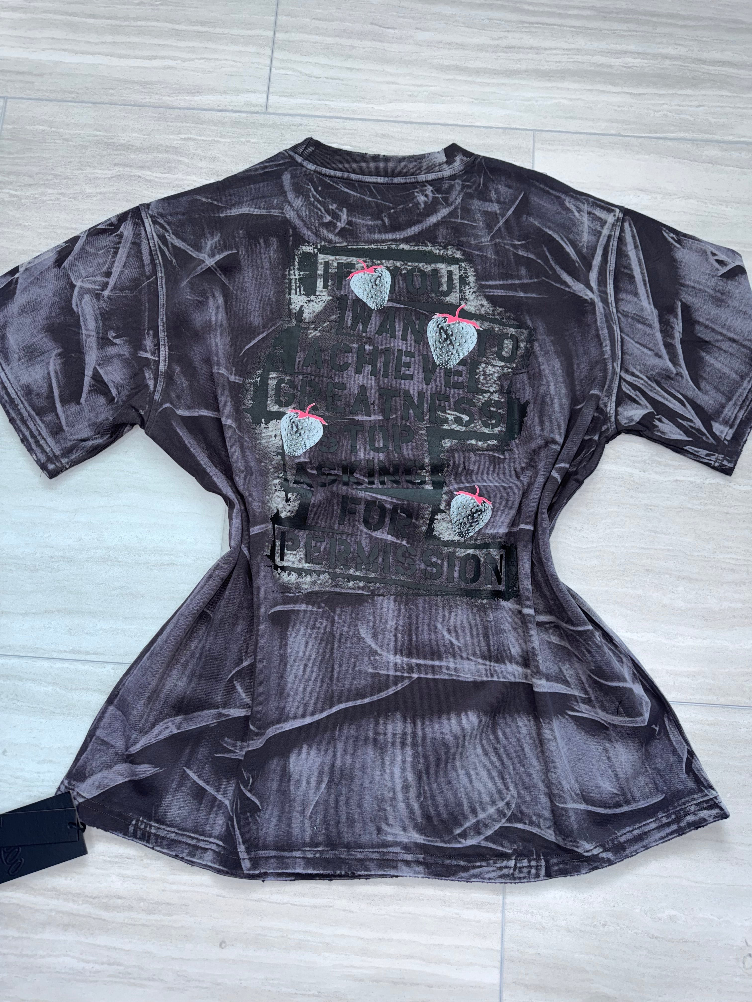 Midnight Berry Crush Tee with Rhinestones oversize style