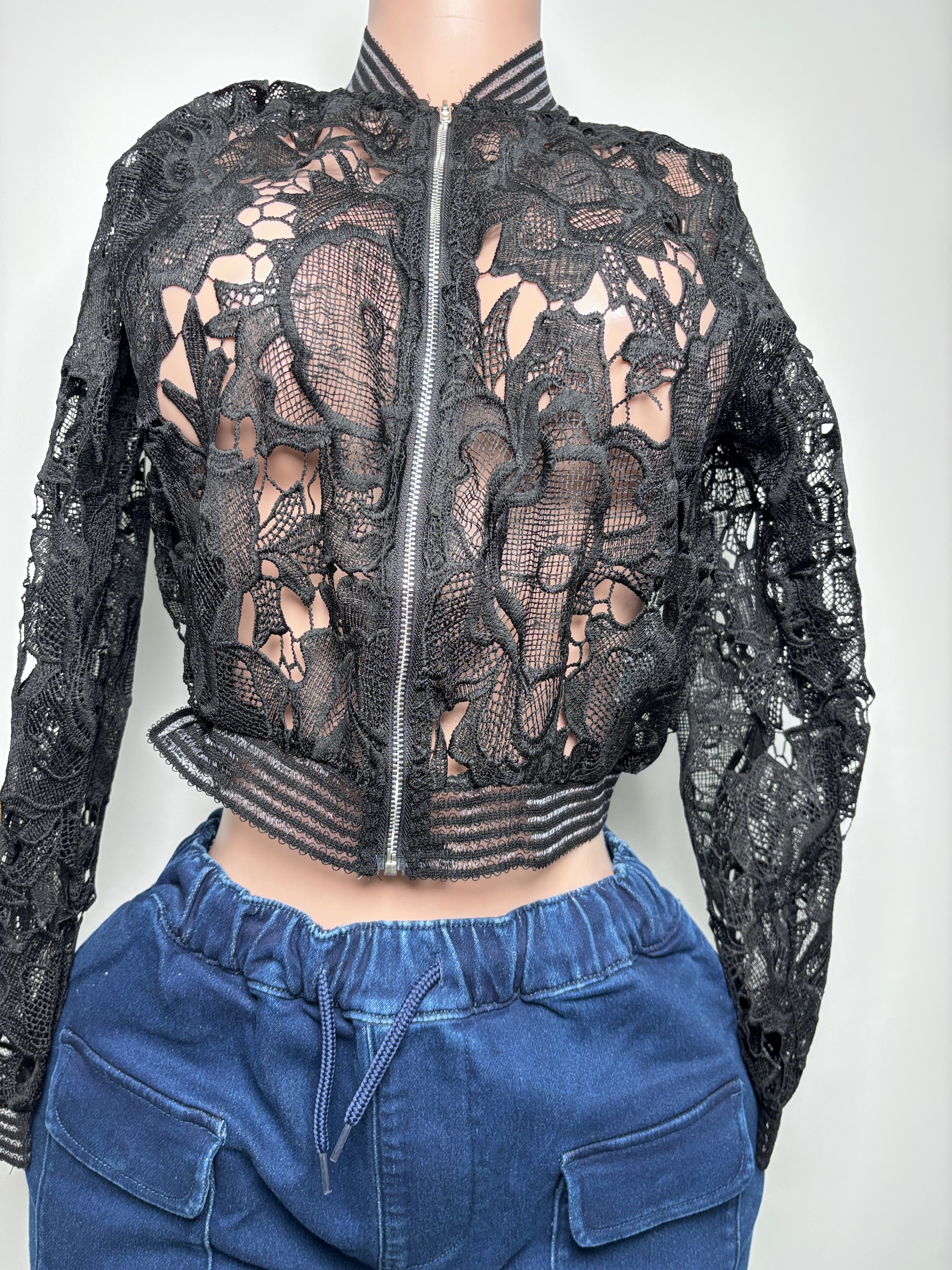 70862 Lace Whisper Zip-Up Jacket