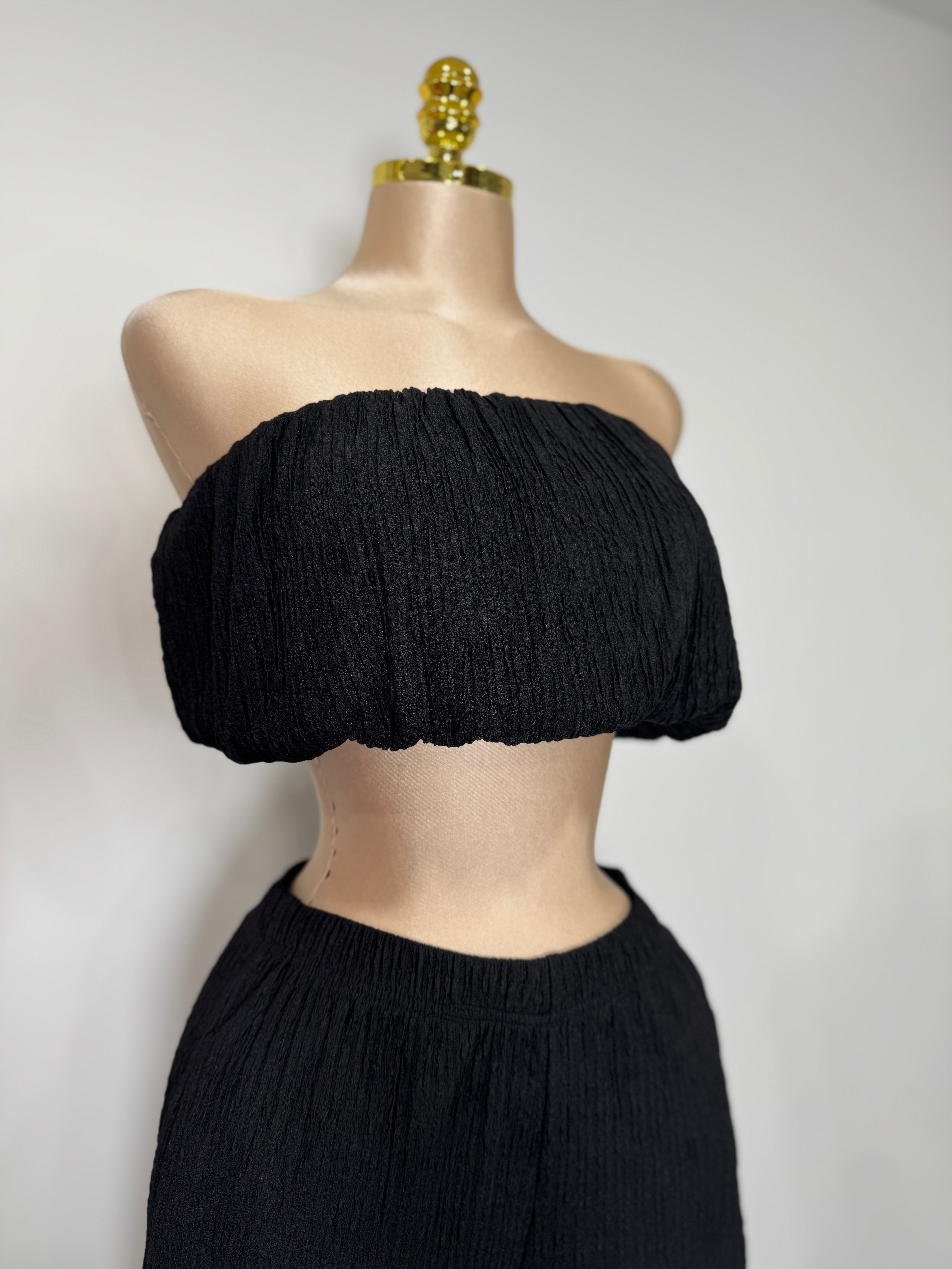 15S 2 piece Casual Cloud Vibe Bandeau Set