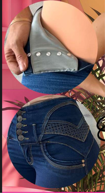 2307-AO Colombian Jean with internal girdle style 360 with 5 button design