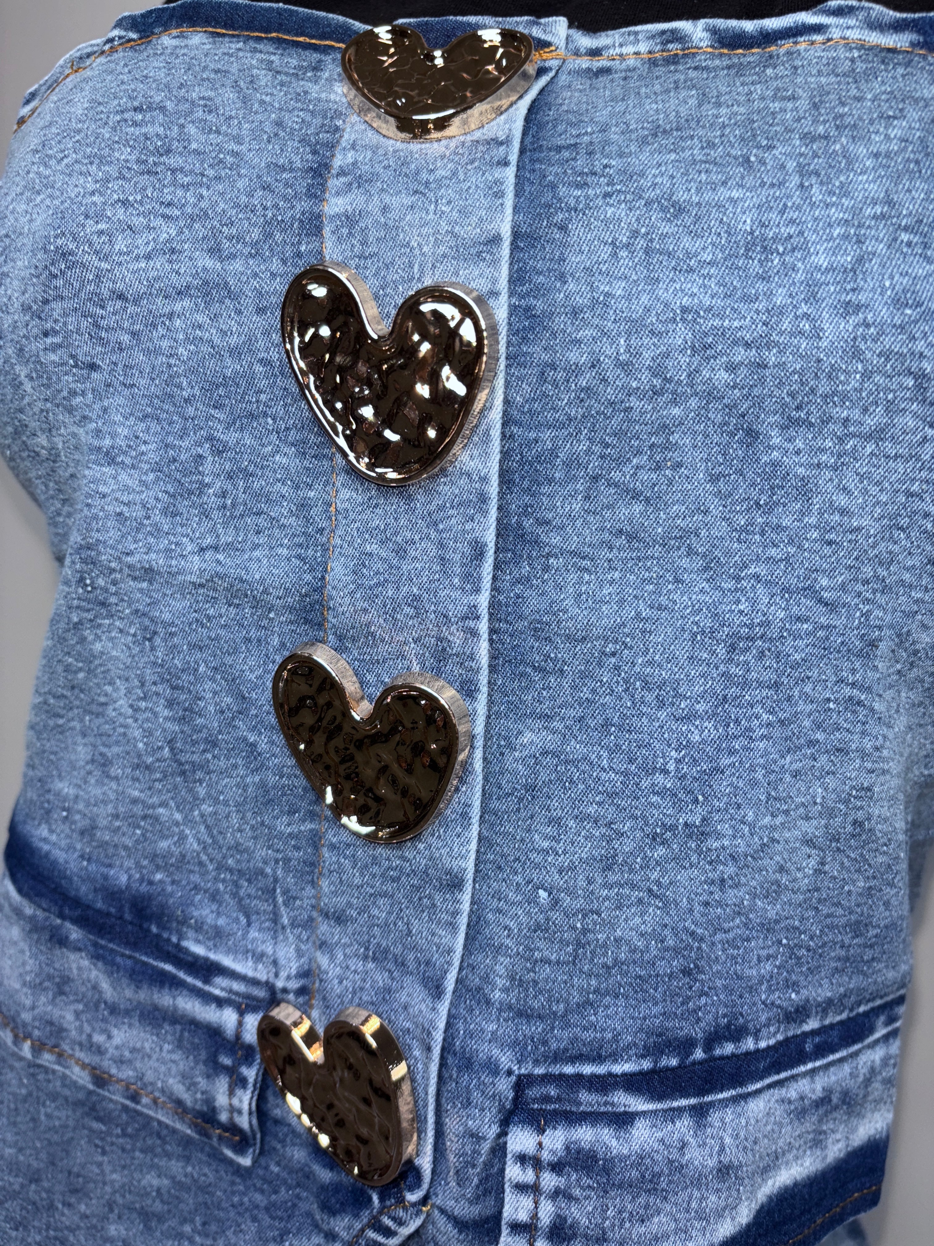 32251 Heartbreaker Denim Corset Tee