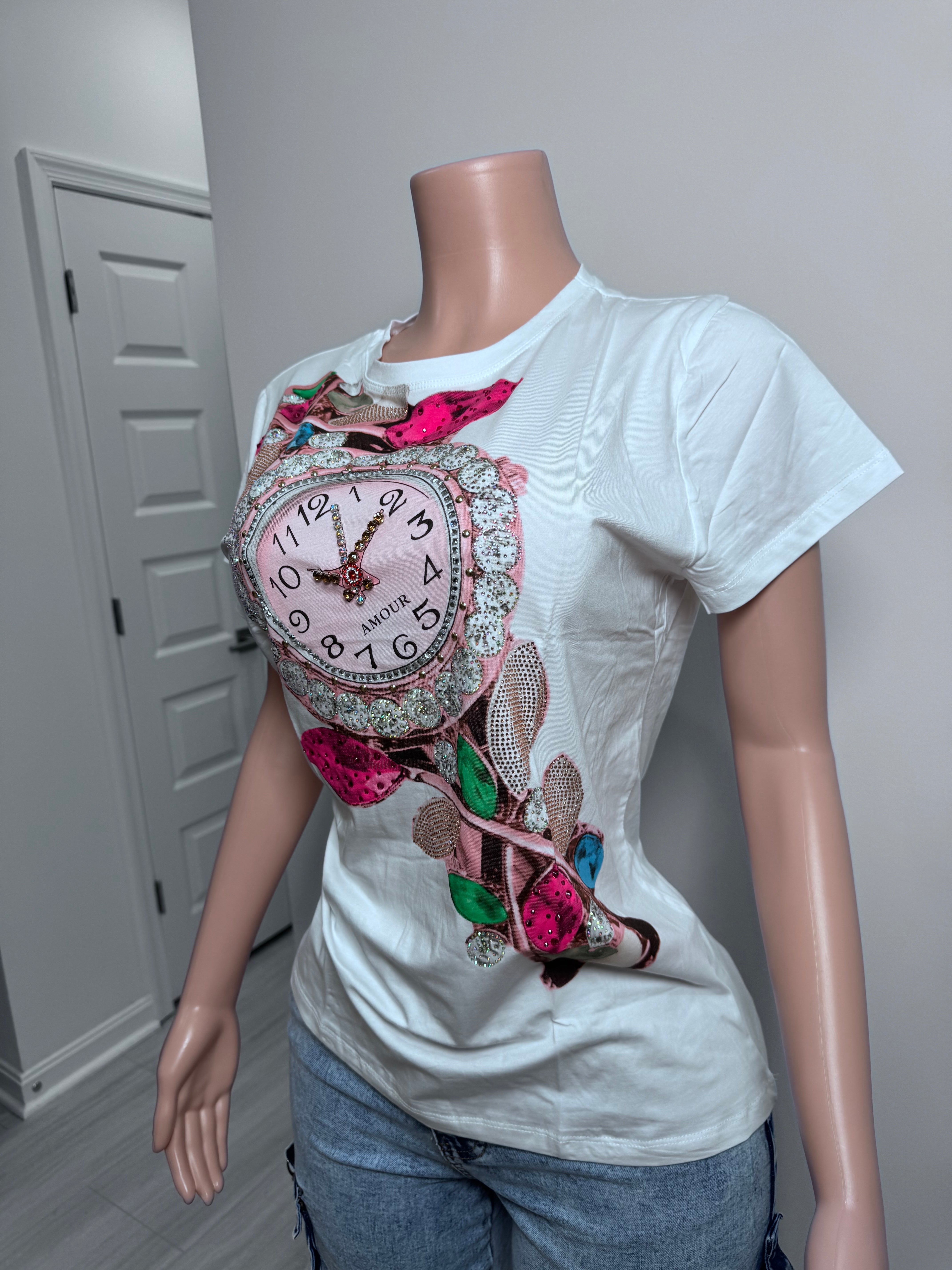 K0025 Timeless Amour Graphic Tee with rhinestones