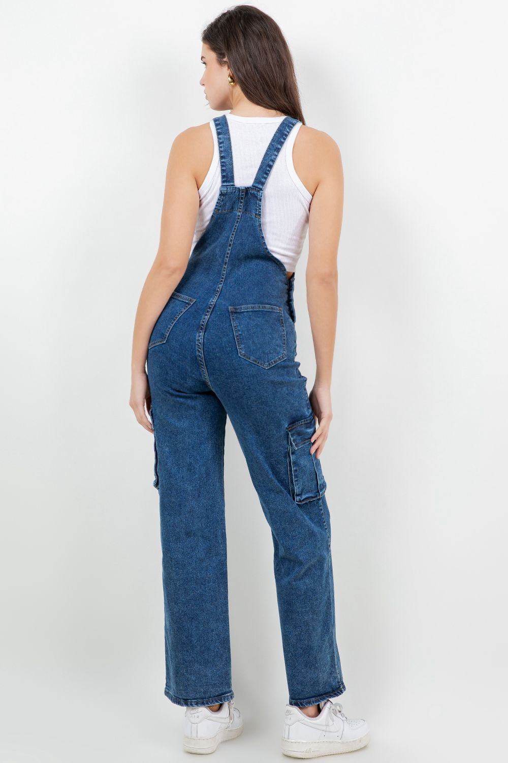 8855 Jean Overall Denim Medium Blue