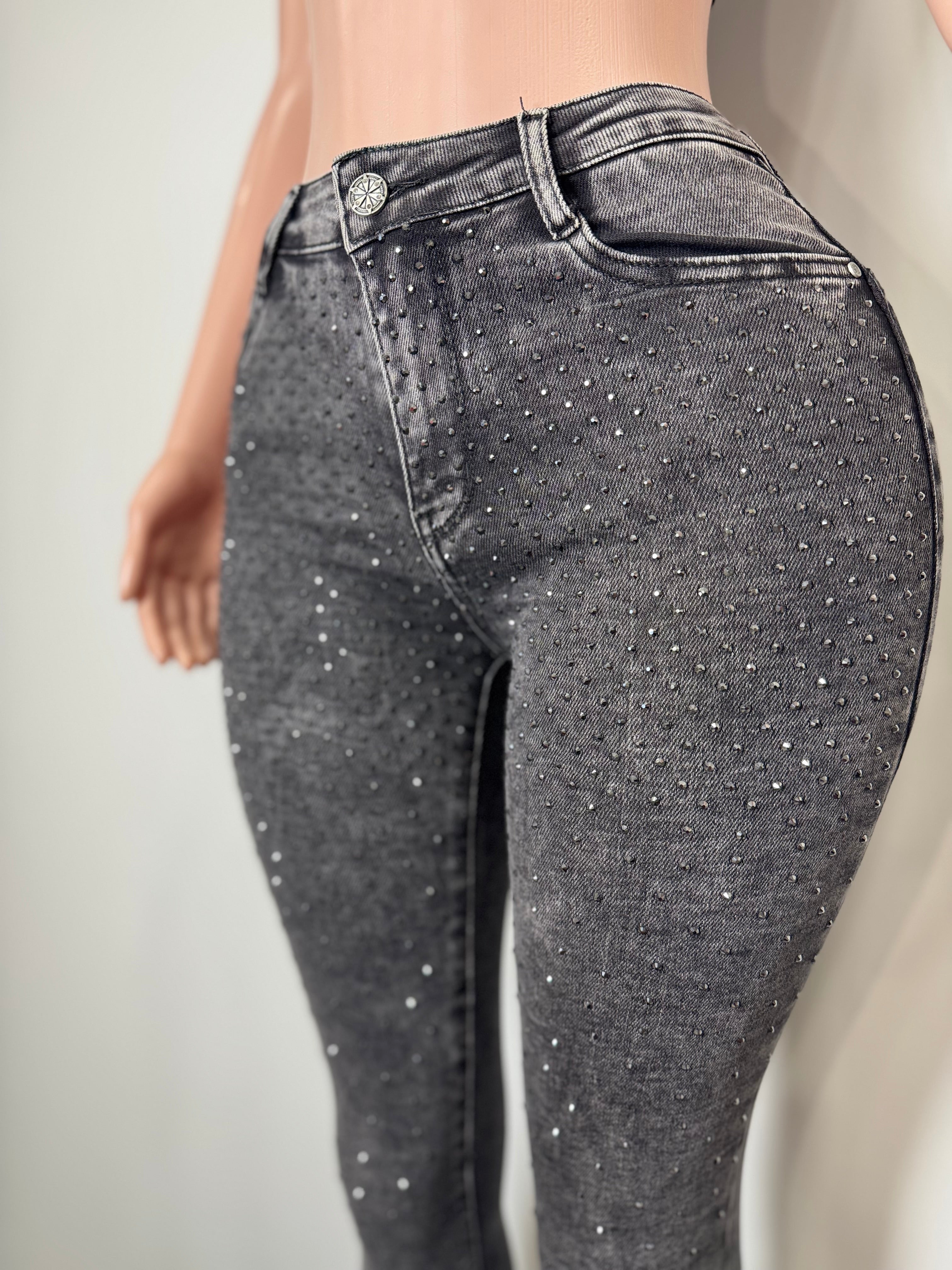 G42-3-A Midnight Sparkle Skinny Jeans