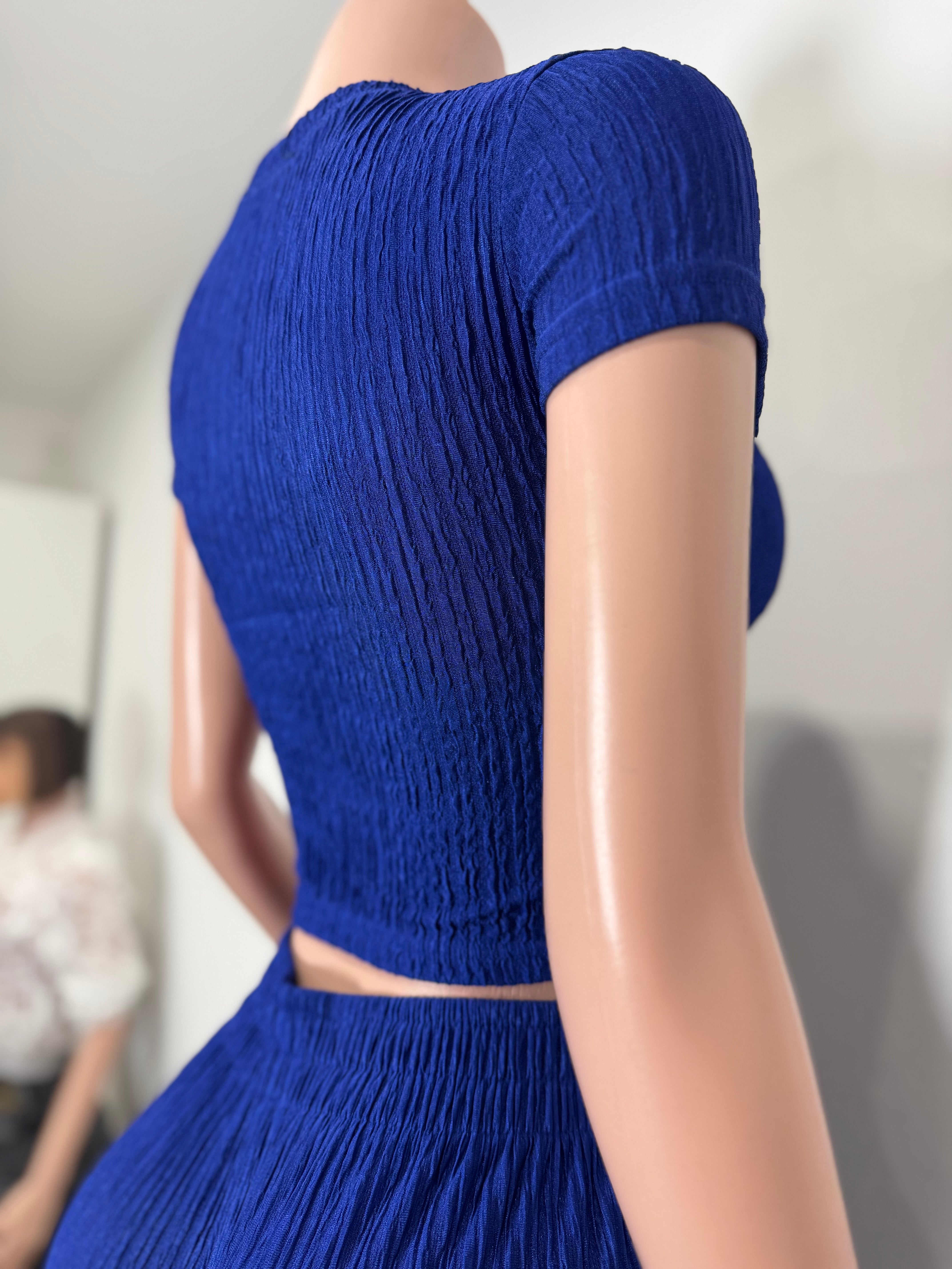 IRIS-19S 2 Piece Summer Party Casual Set Midnight Texture Lounge Set