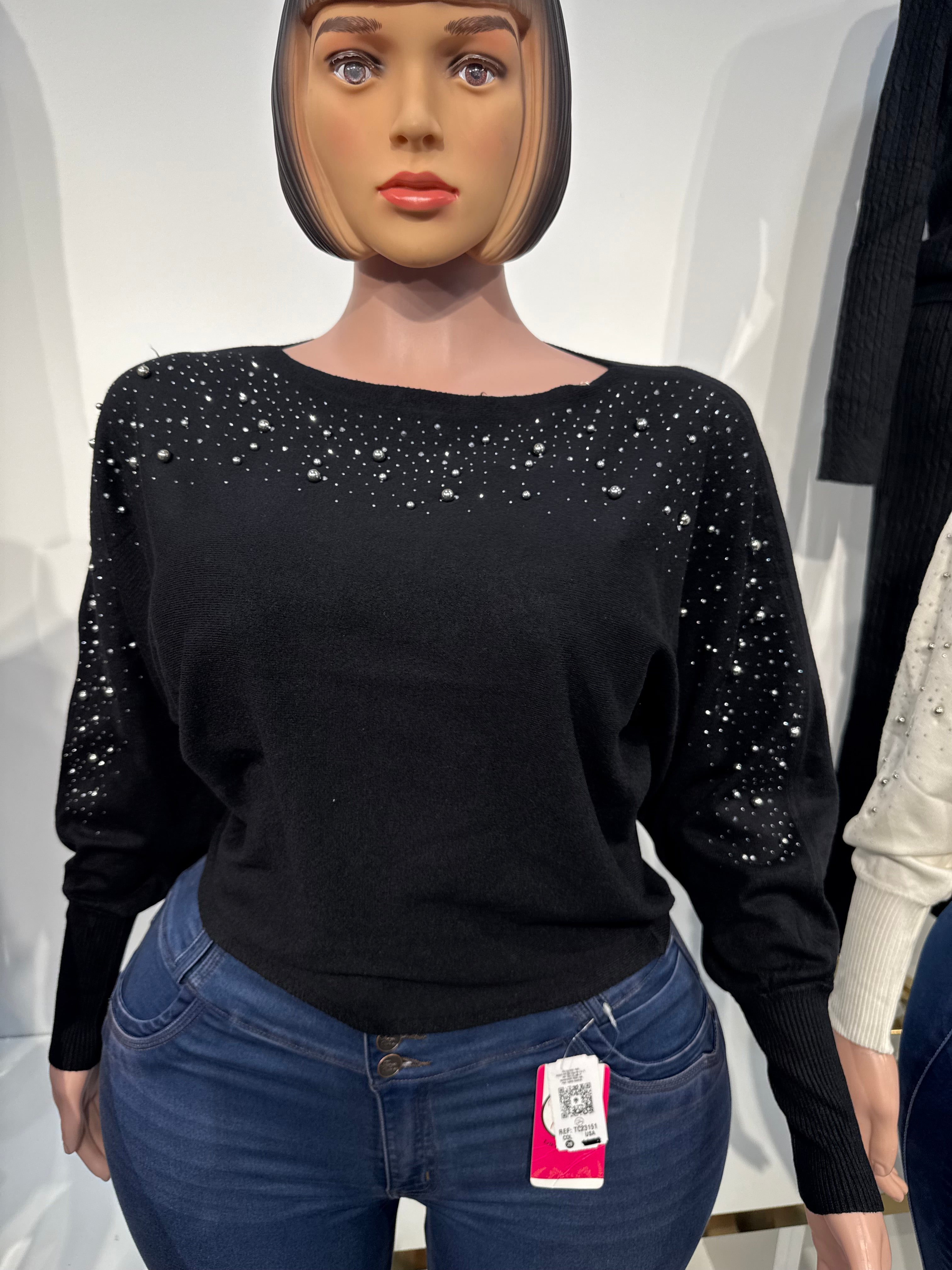 5813 Pearl Whisper Knit Top