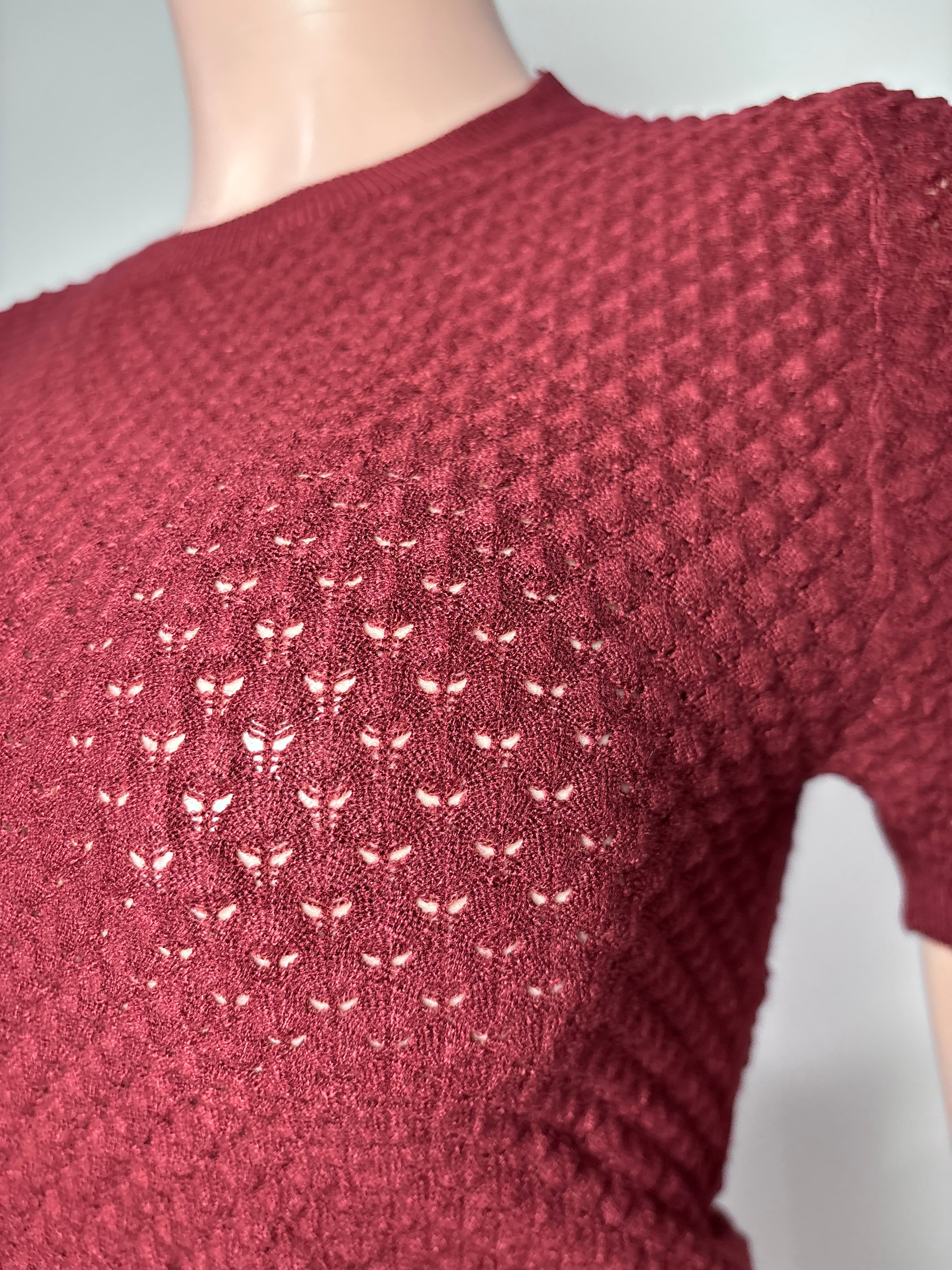 F011 Midnight Textured Knit Top