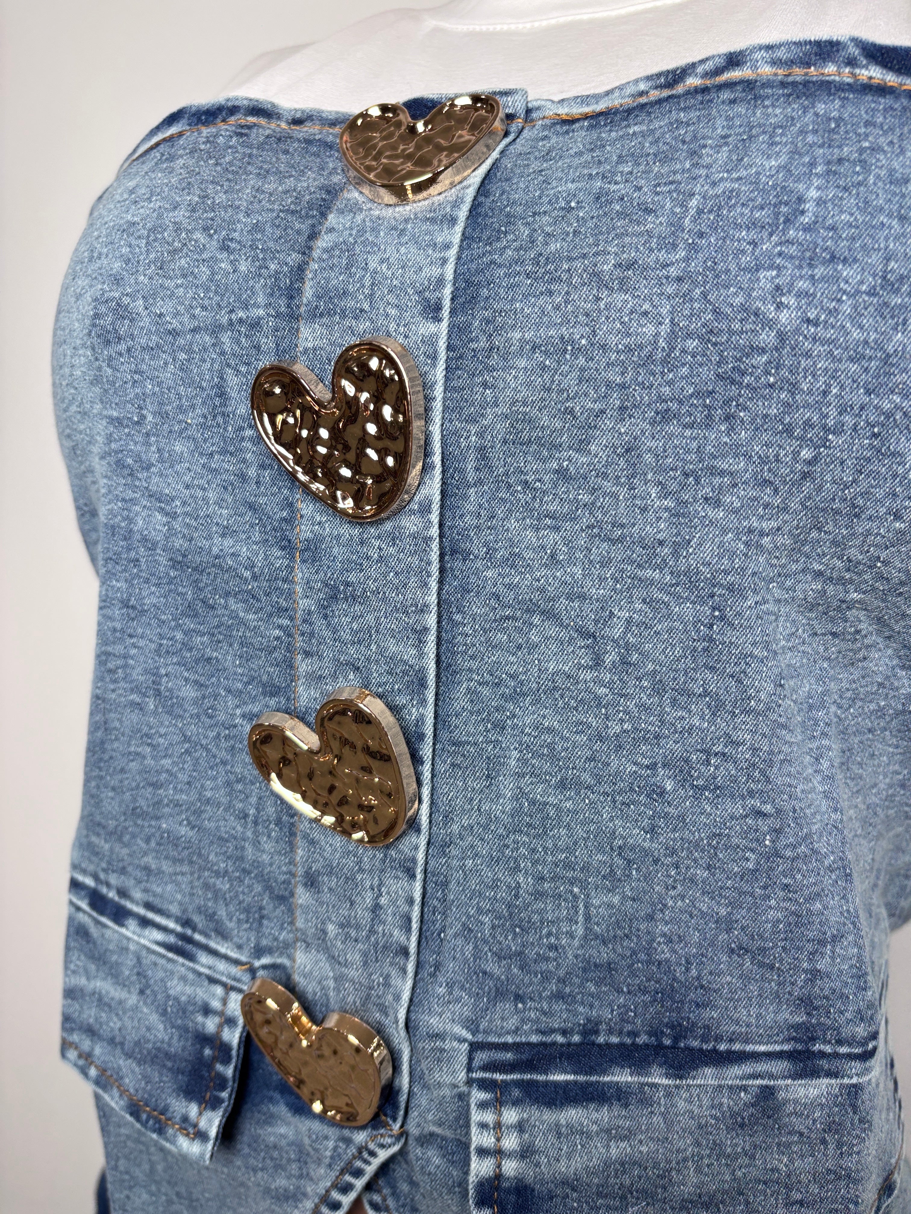 32251 Heartbreaker Denim Corset Tee