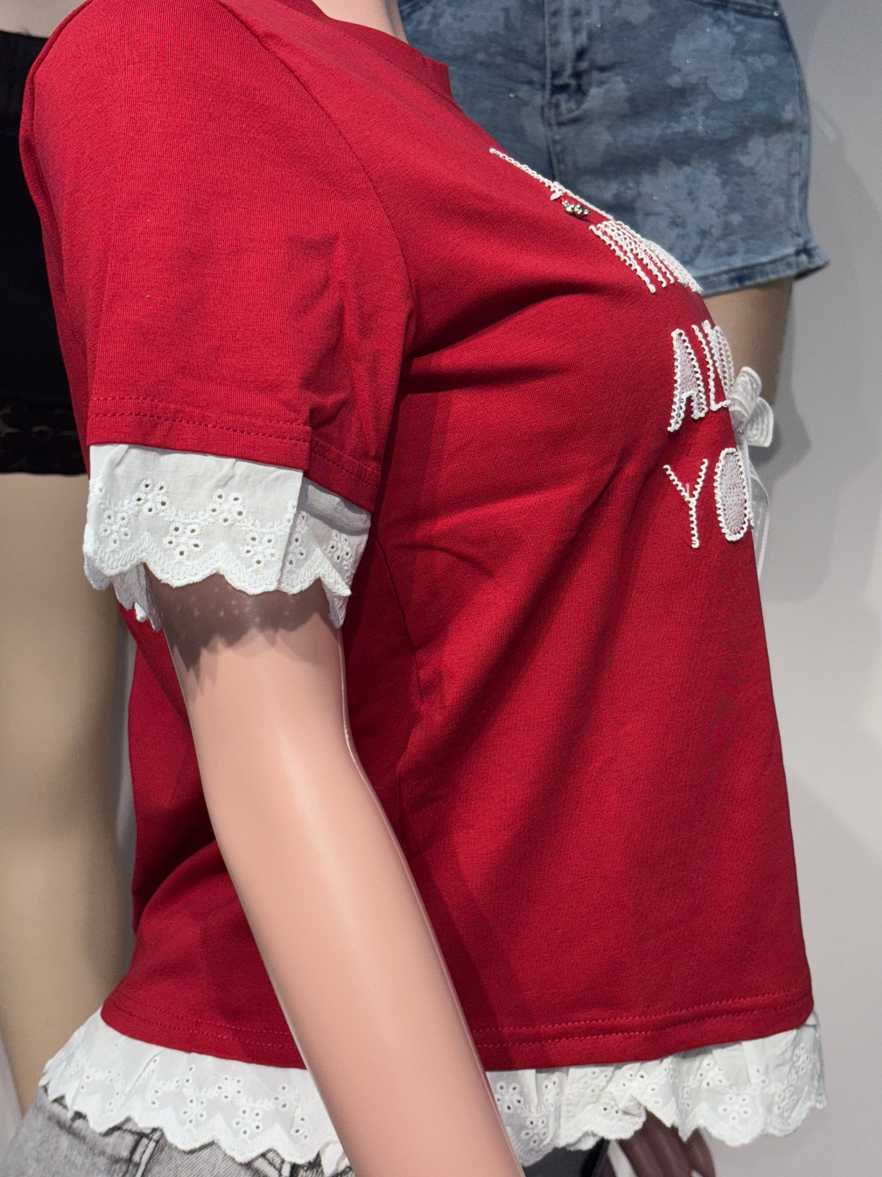 32240 Laced Up Motivation Tee with Bow