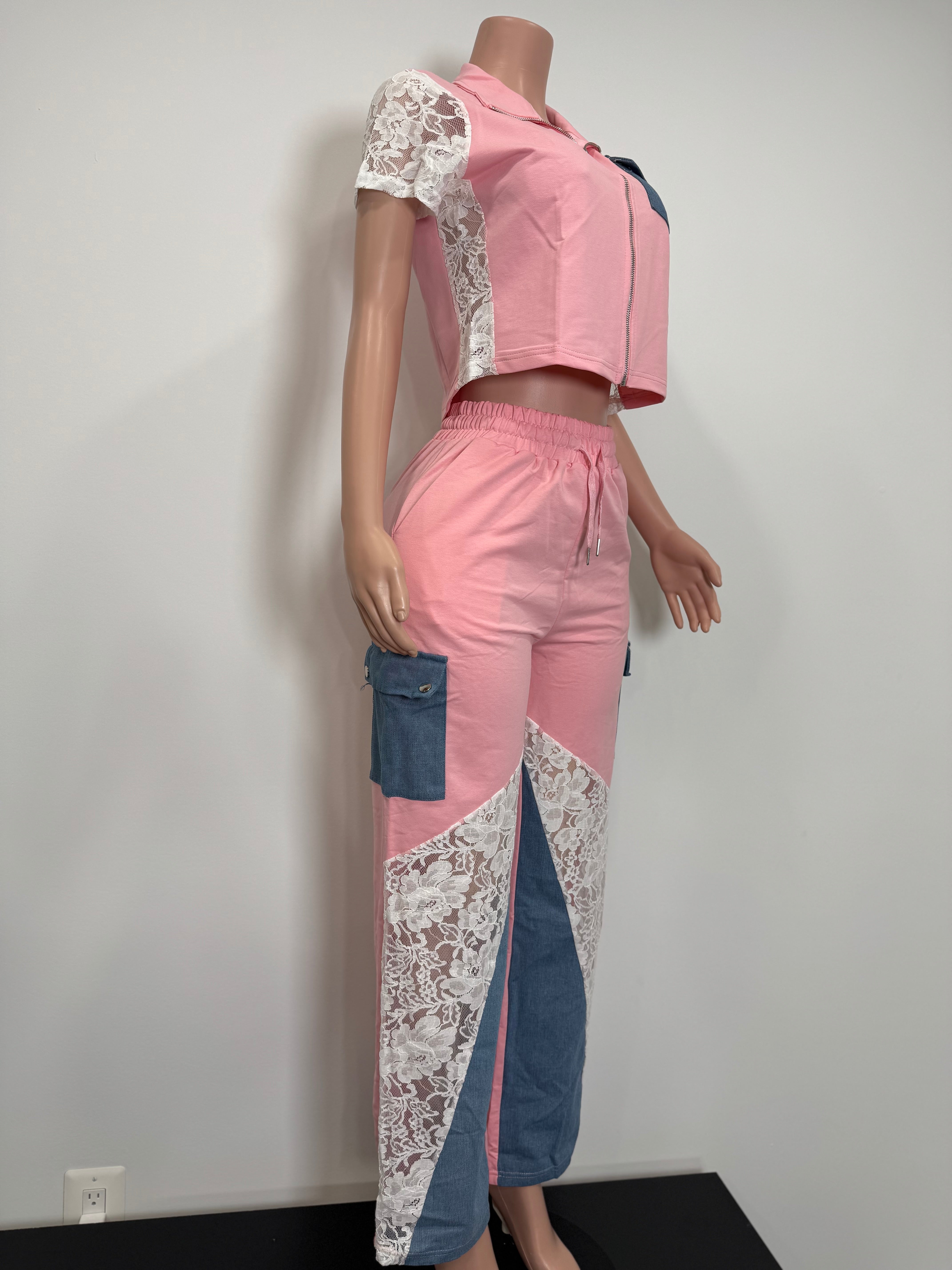 D1003 Lace Patchwork Utility Set