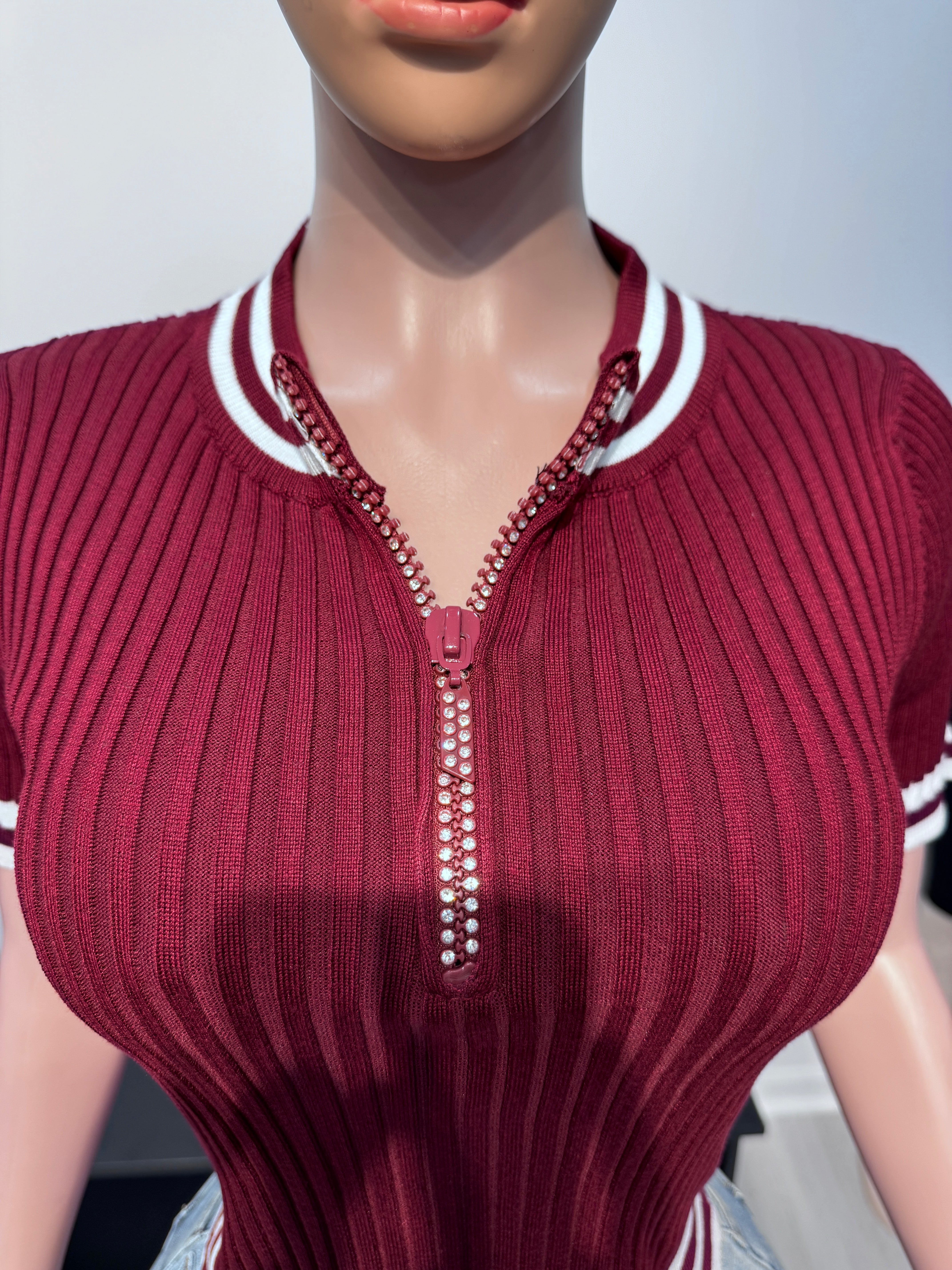 L790 Varsity Chic Knit Top