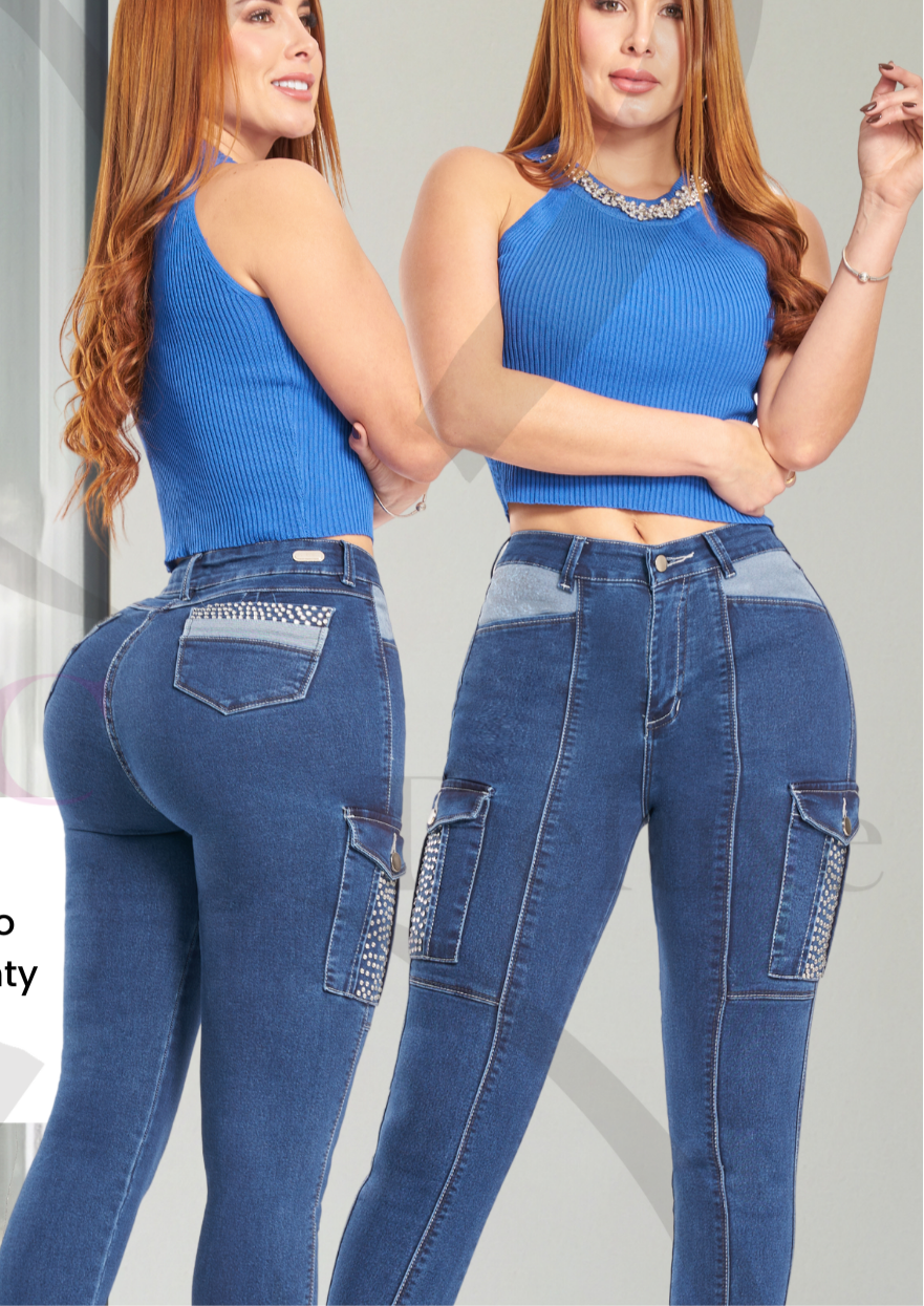Shadia Colombian Jean with Internal Girdle style 180 panty | 1 button design