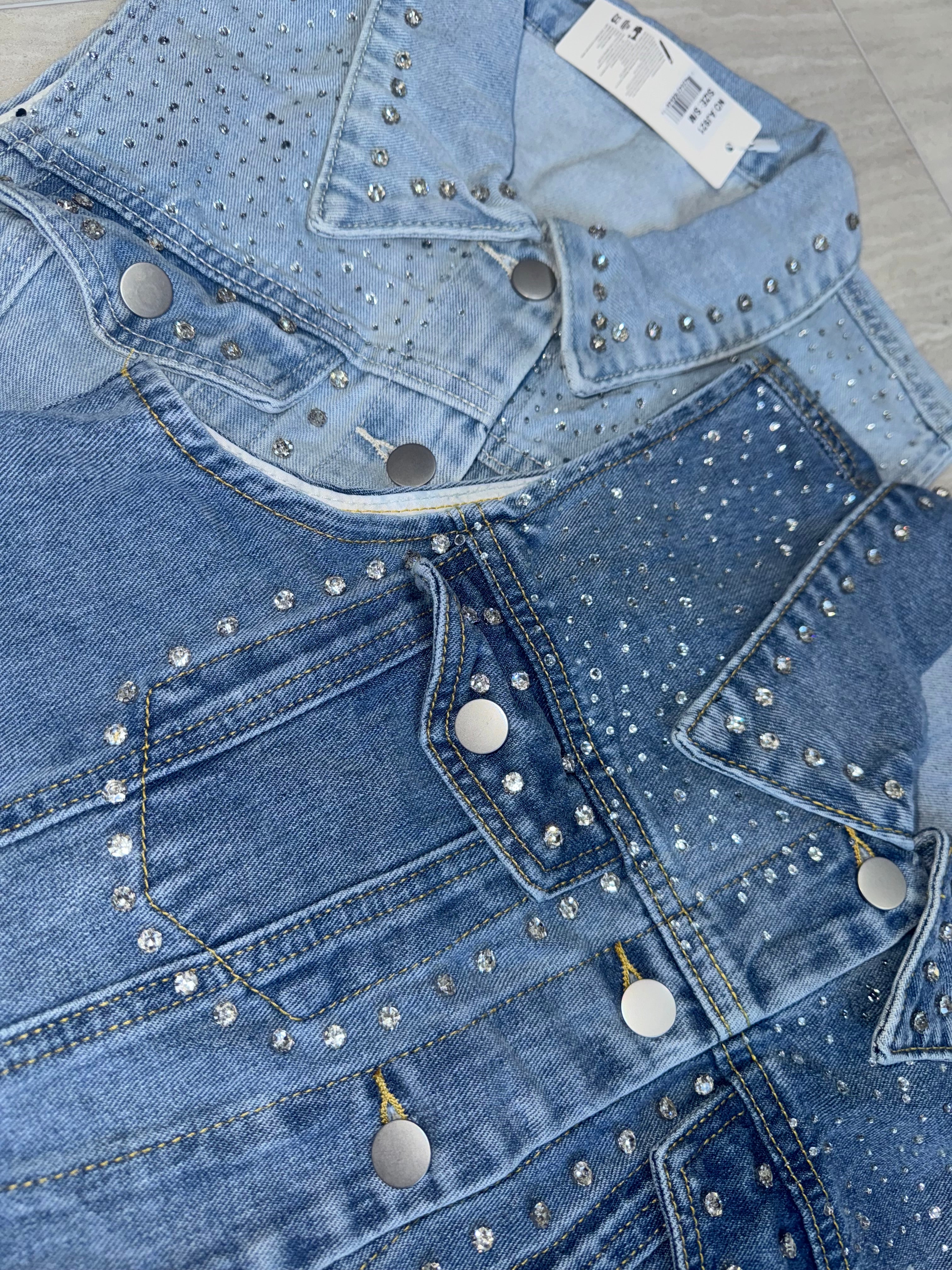 AJ921 Diamond Edge Denim Vest