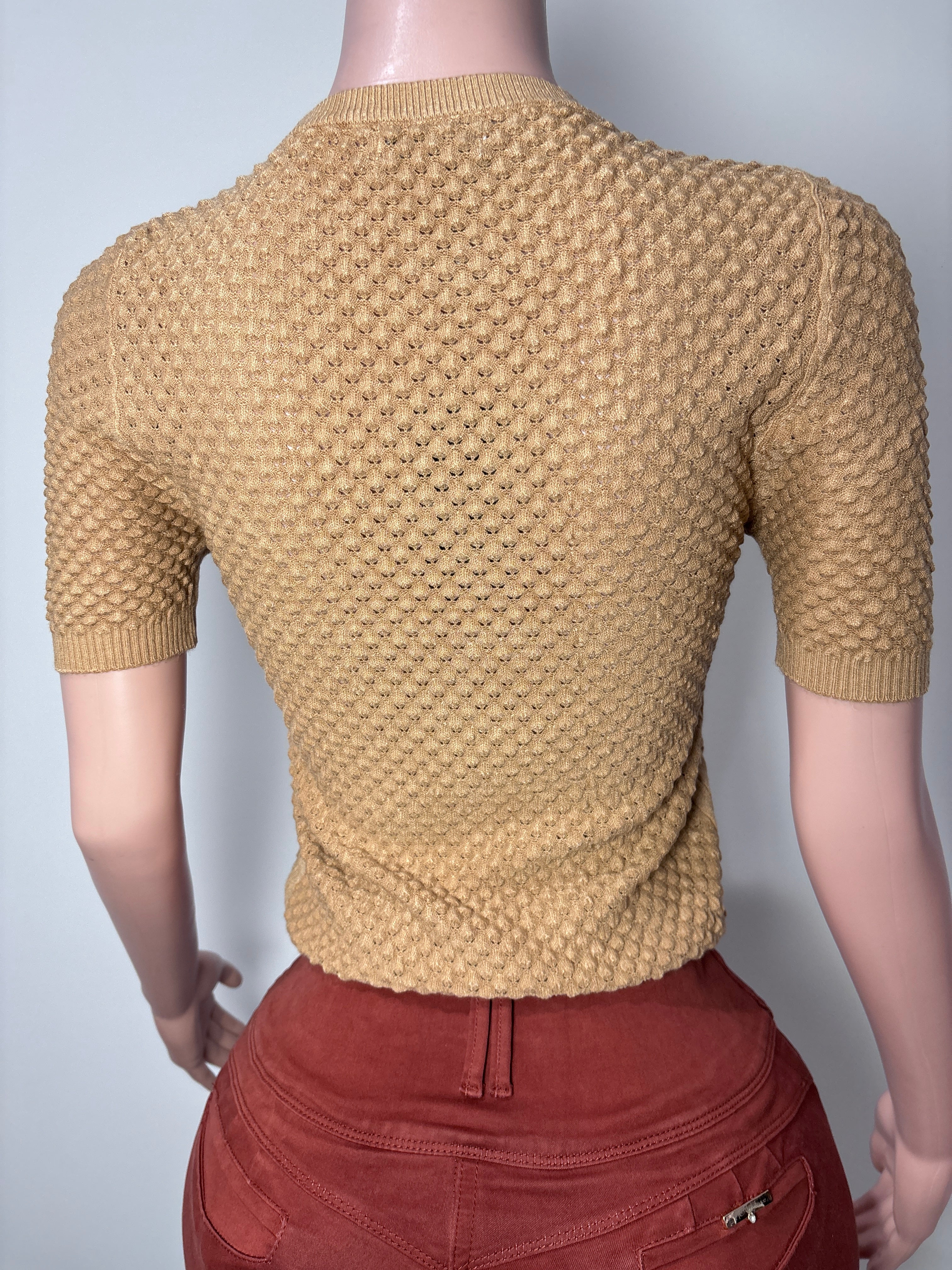 F011 Midnight Textured Knit Top