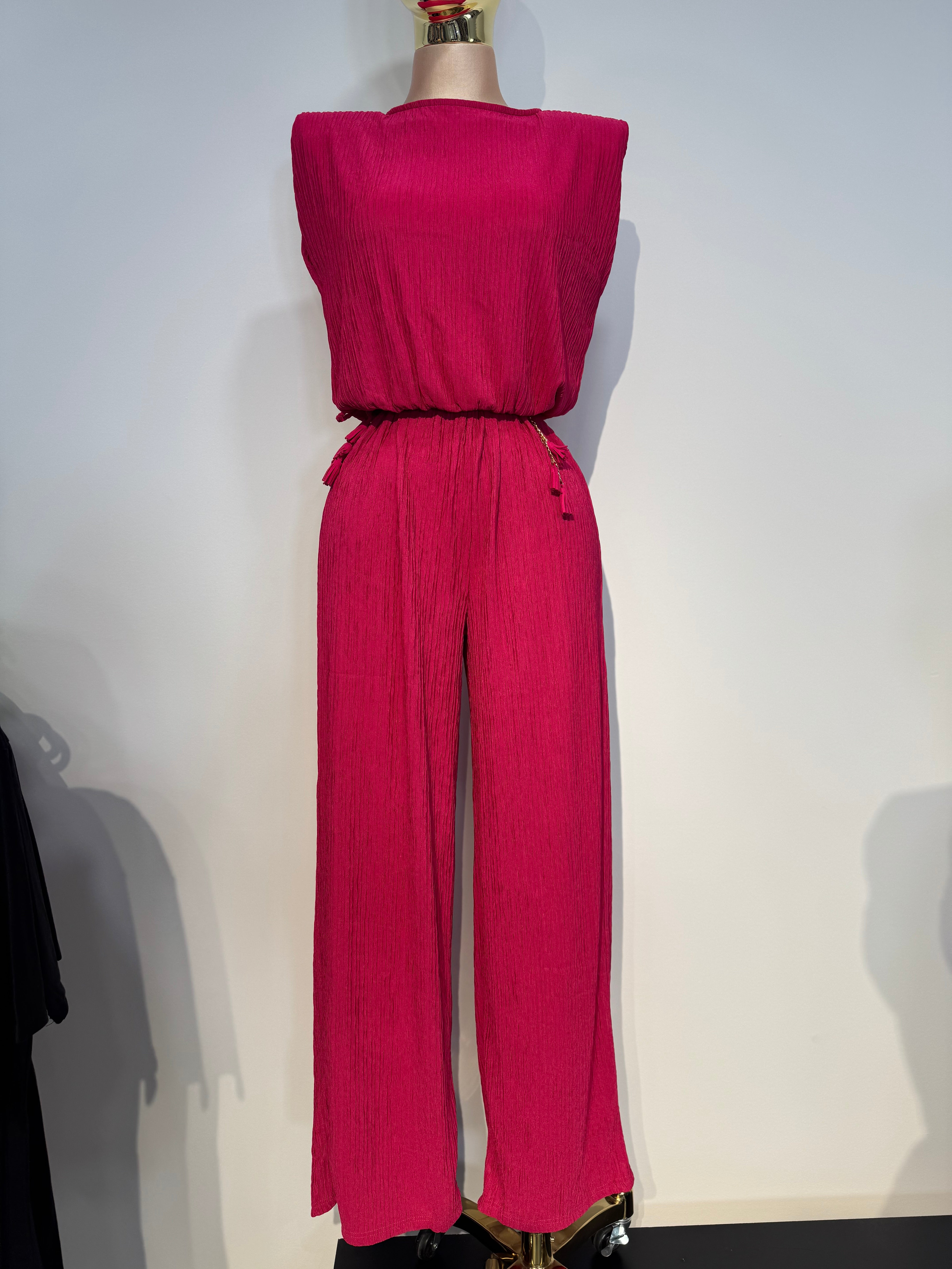 7J Lavender Luxe Pleated Jumpsuit