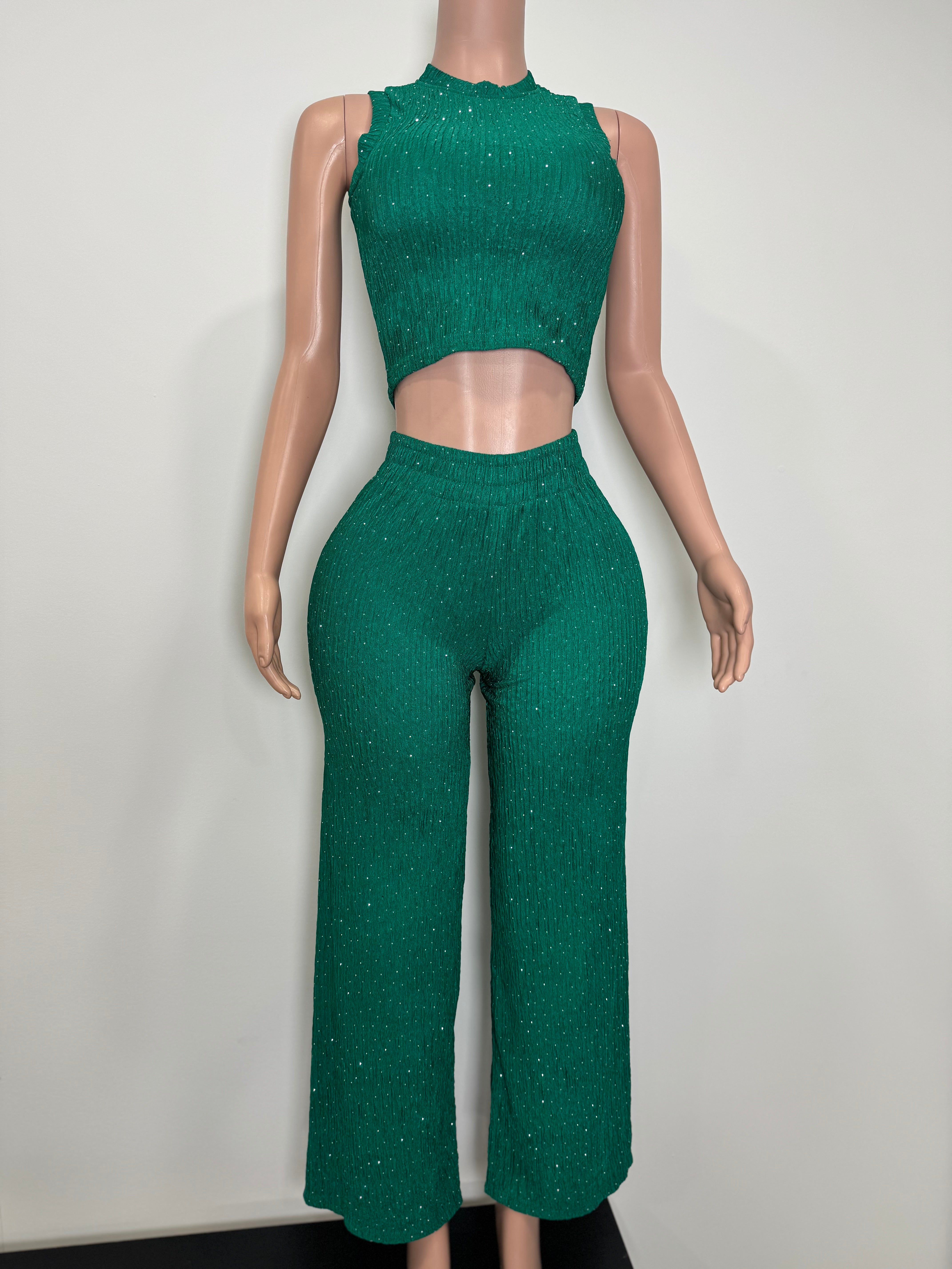 IRIS-1RH 2 Piece Set of Casual Texture Lounge Sleeveless