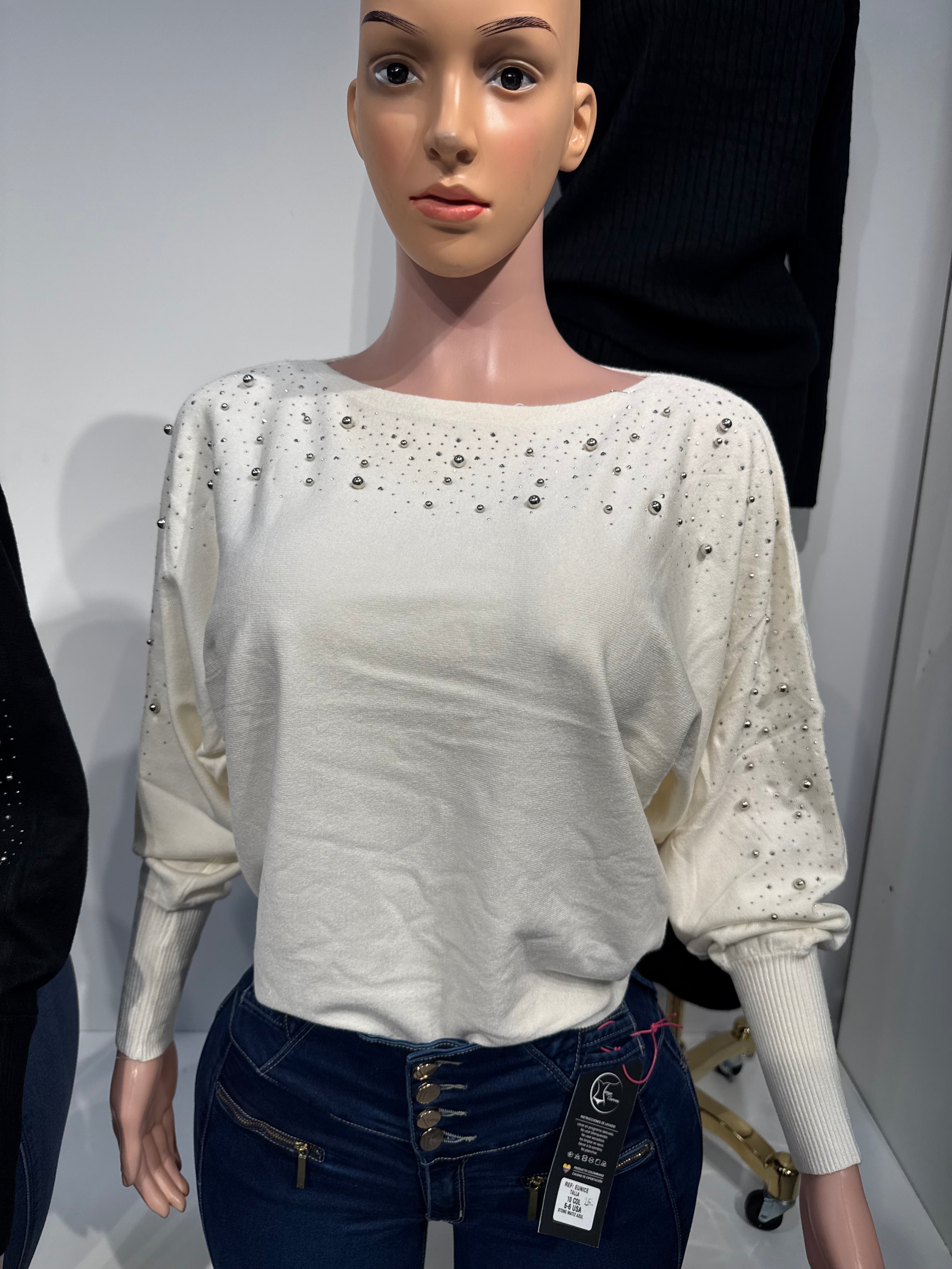 5813 Pearl Whisper Knit Top