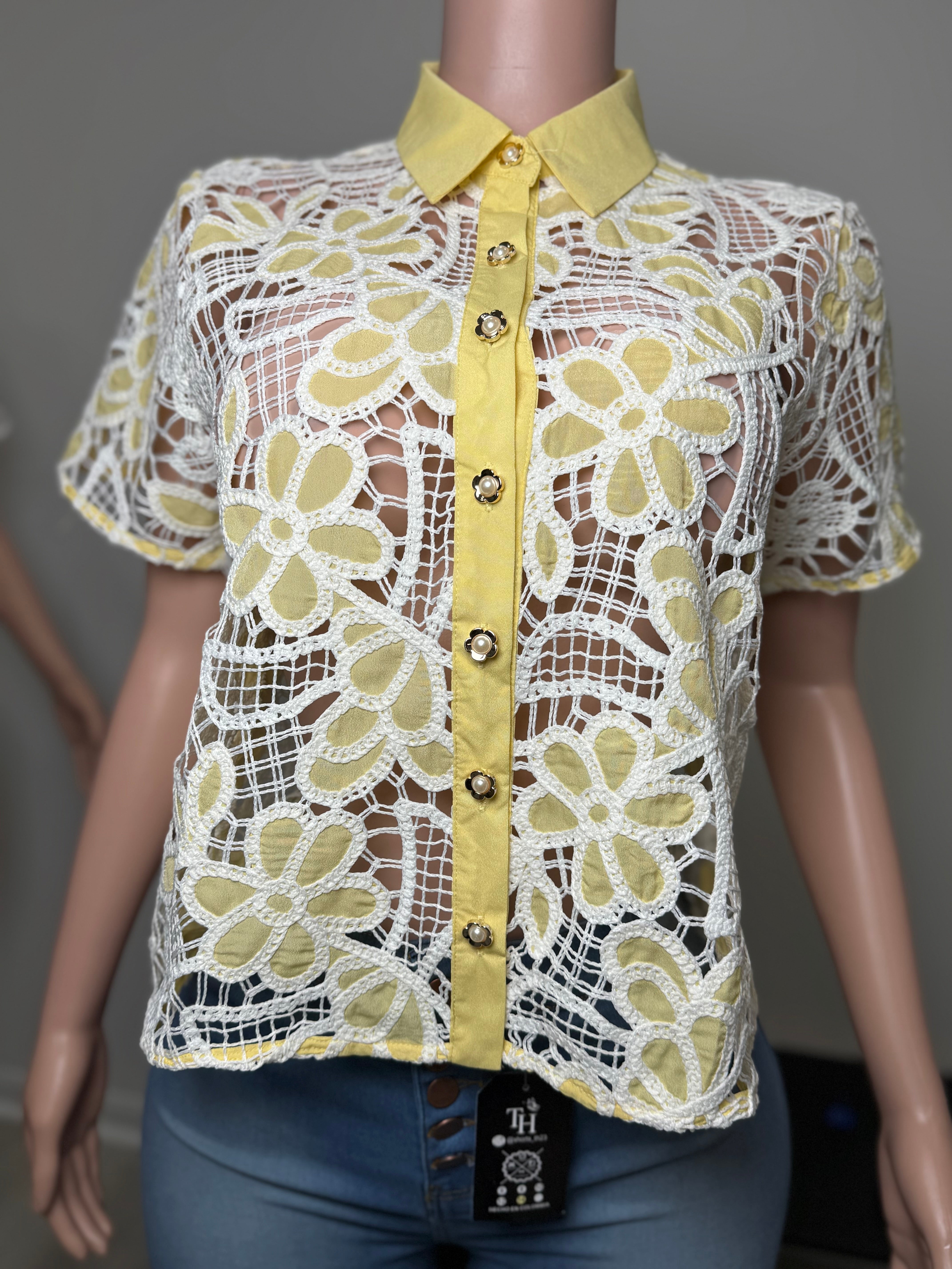 TX70853 Garden Bloom Lace Blouse