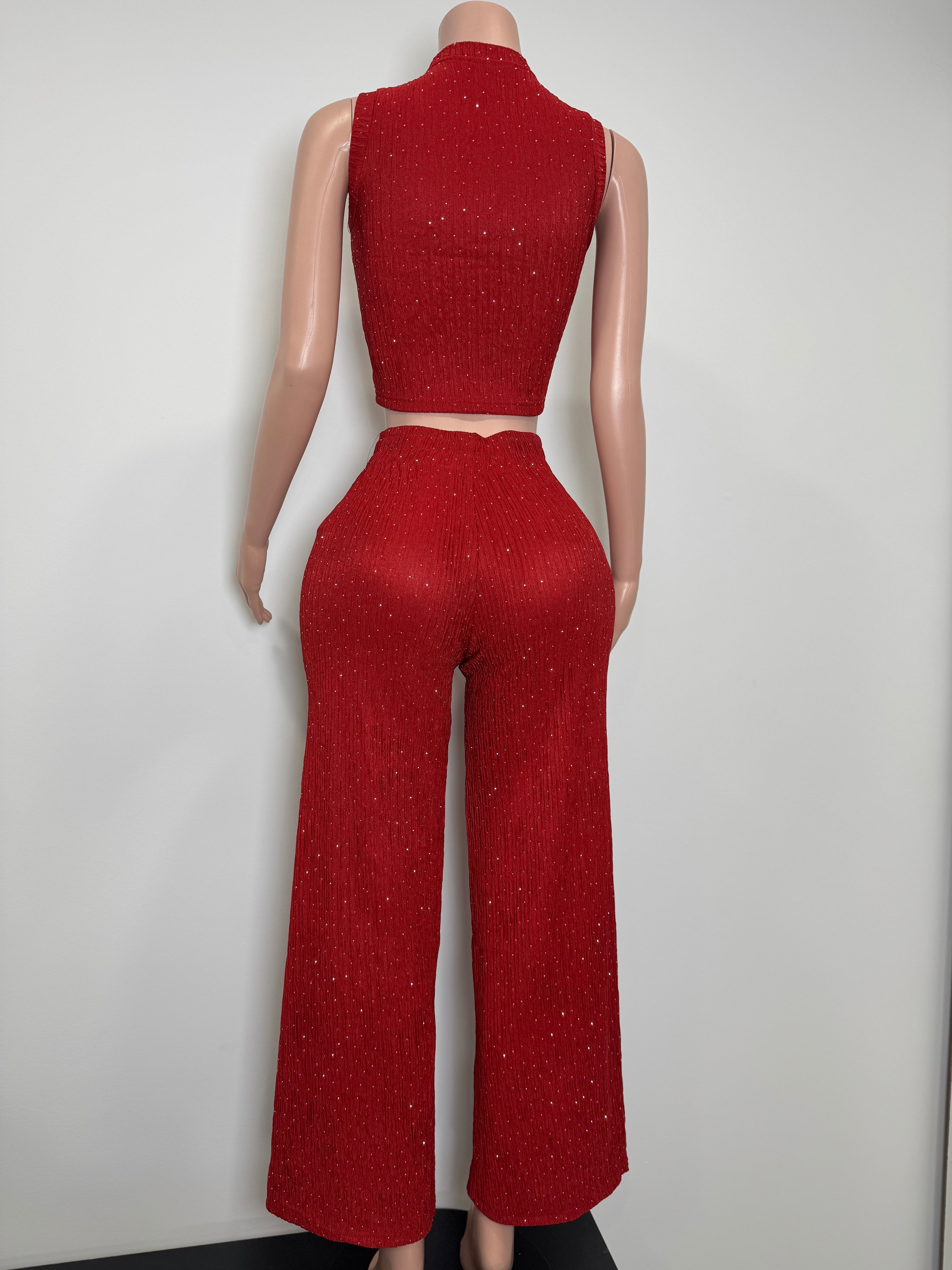 IRIS-1RH 2 Piece Set of Casual Texture Lounge Sleeveless