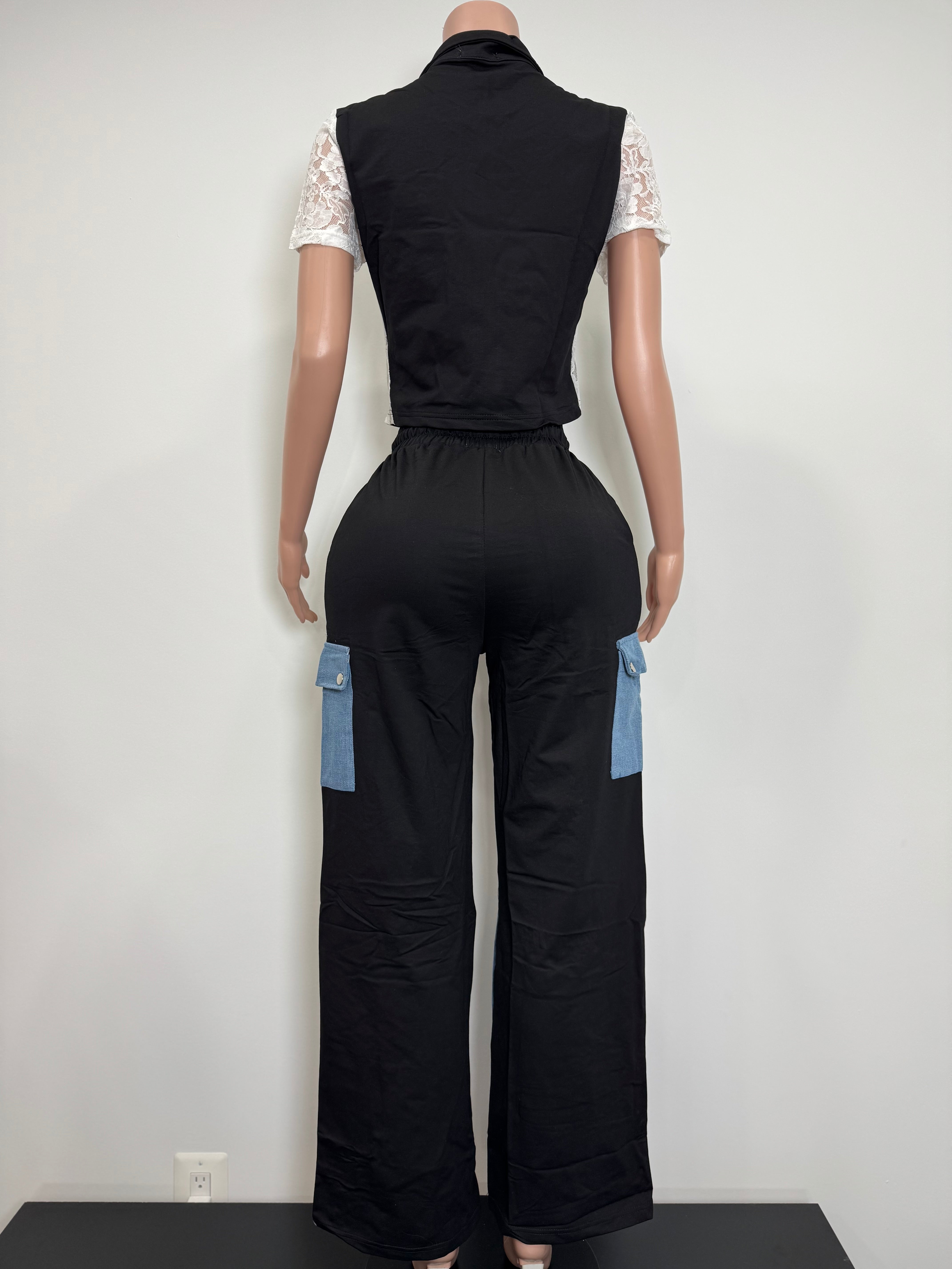 D1003 Lace Patchwork Utility Set