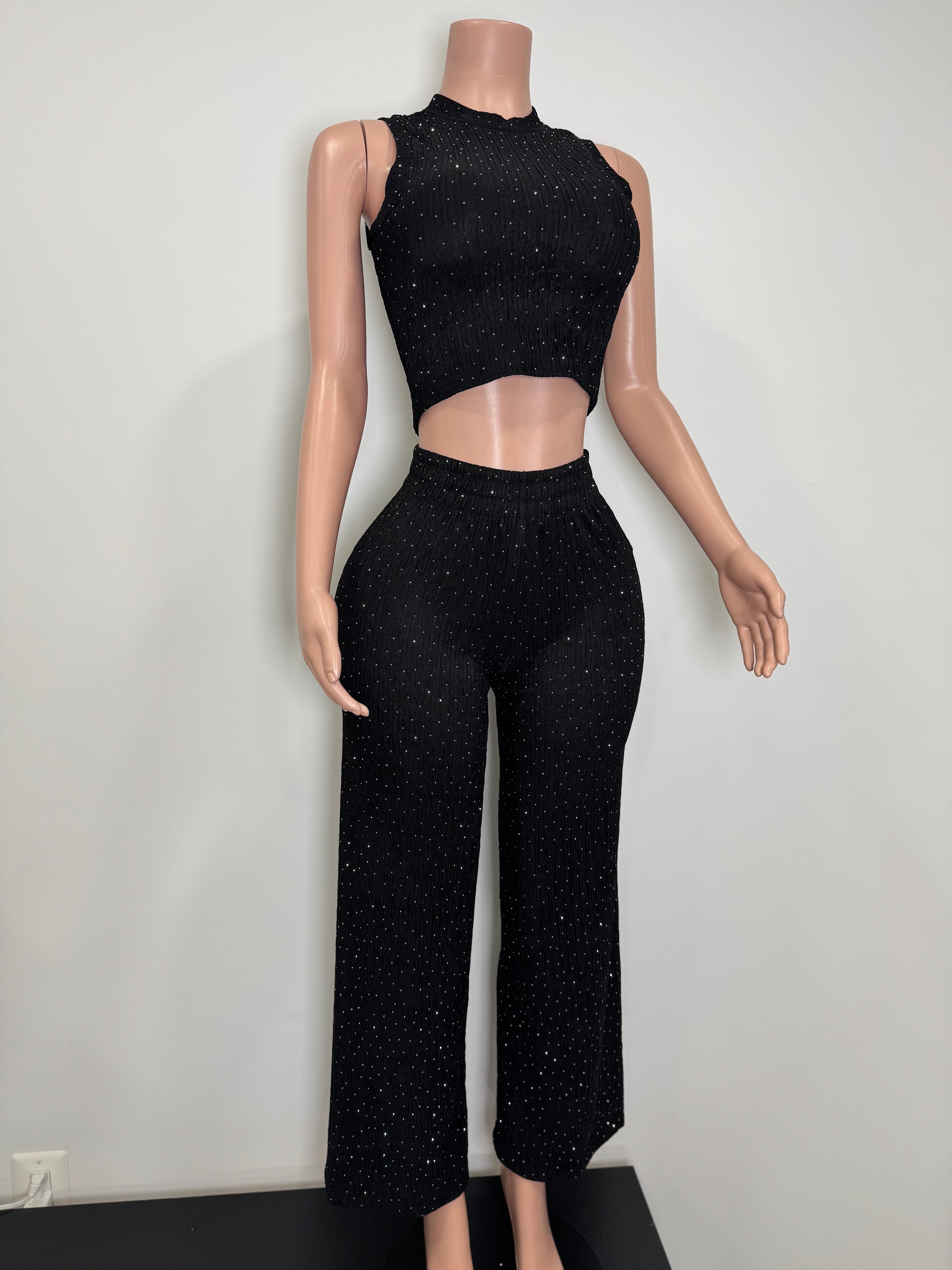 IRIS-1RH 2 Piece Set of Casual Texture Lounge Sleeveless