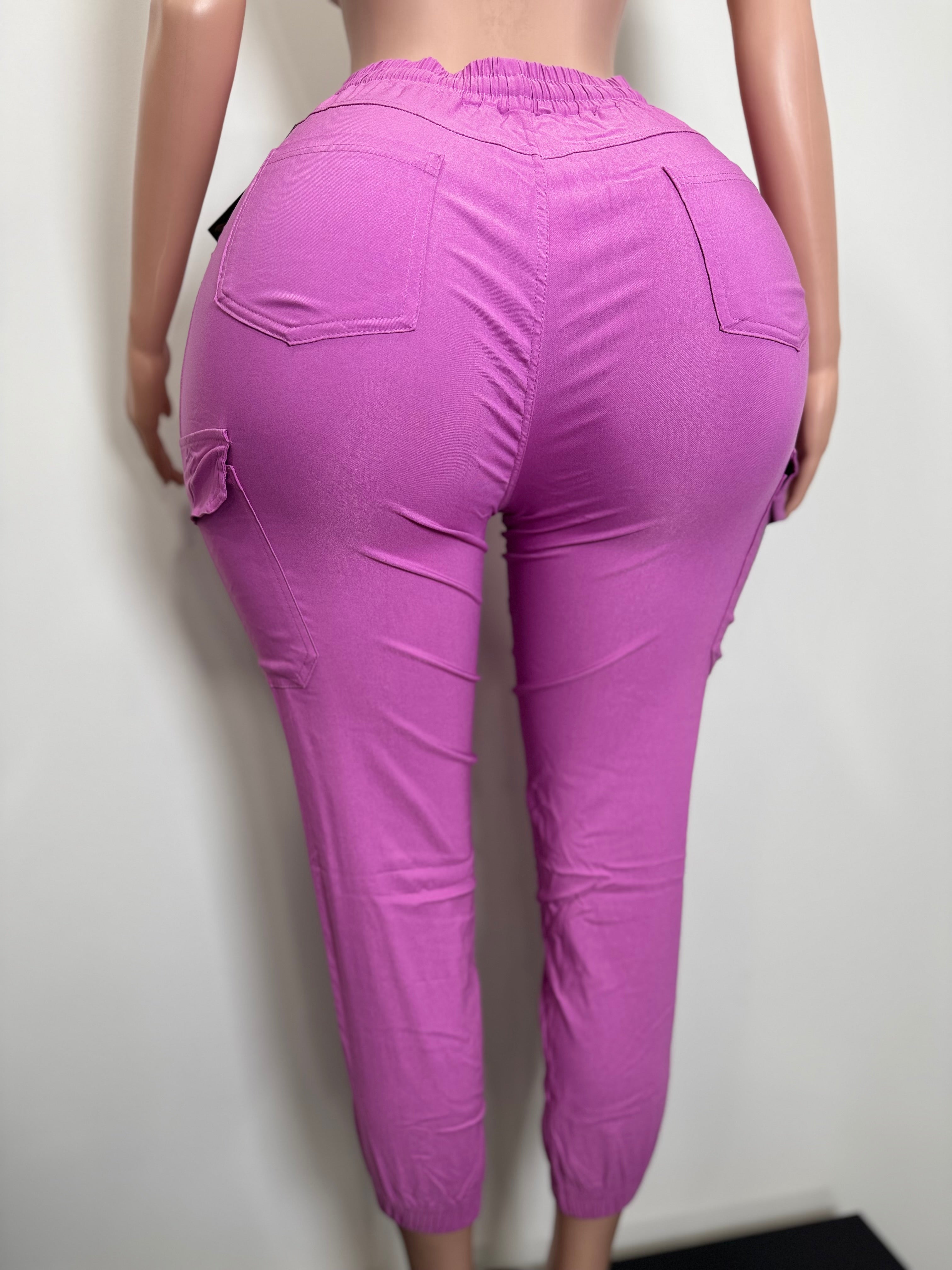 X2116 Casual Cargo Pants with Pockets on the back and Waist band