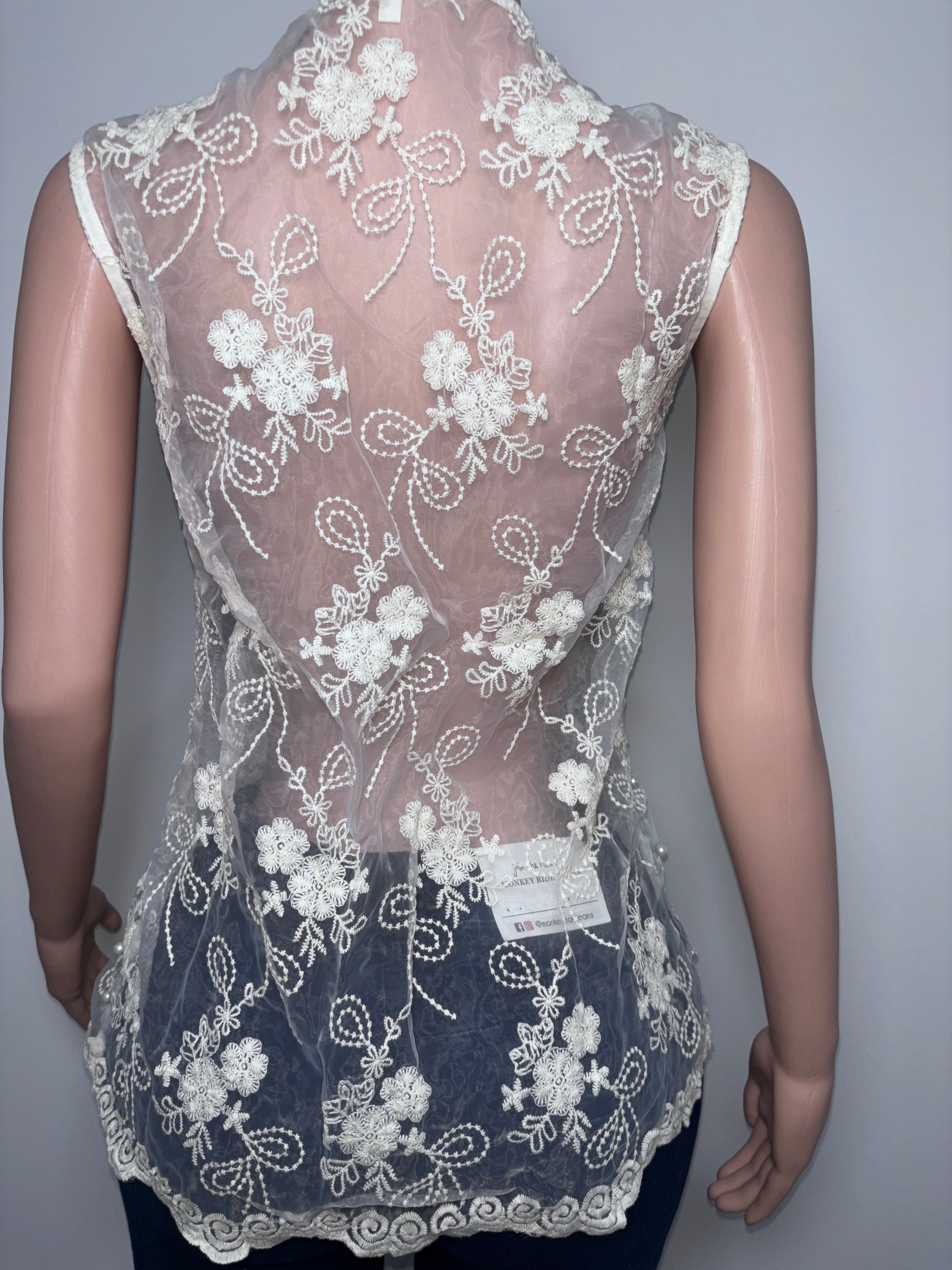 30379 Lace & Grit Pearl Vest