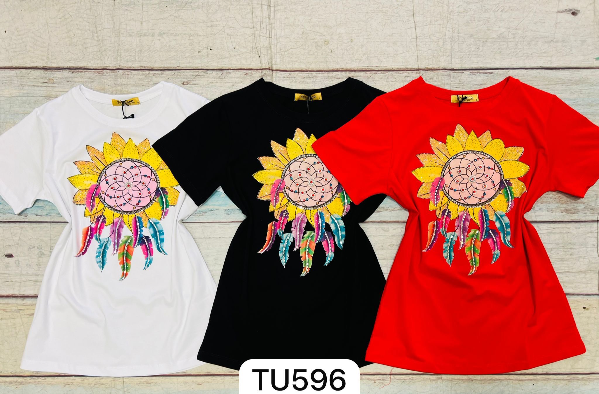 TU596 T-Shirt Dream Catcher Design