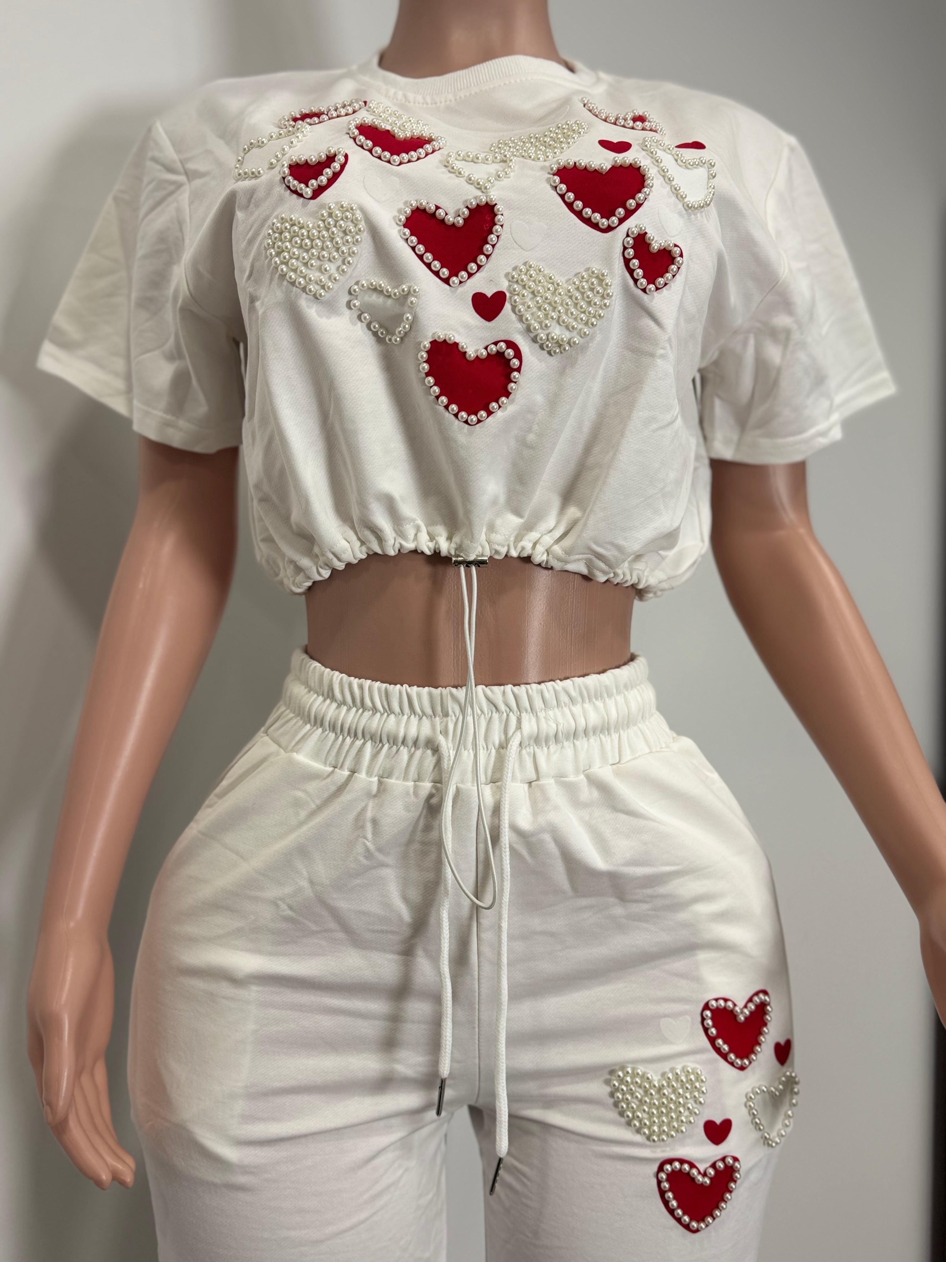 D9977 Heartbeat Charm Jogger Set