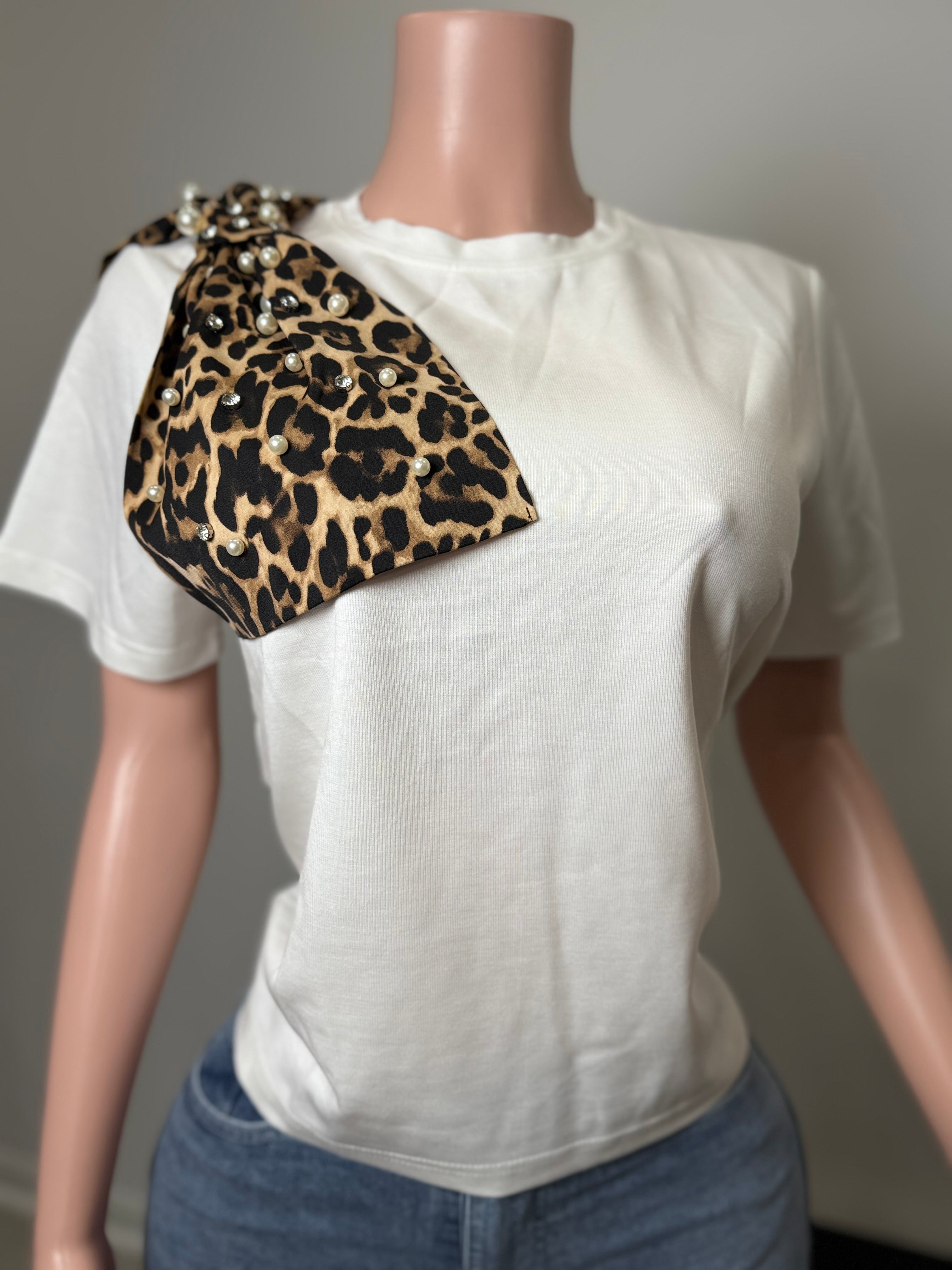 JJ9999-1 Fierce Pearl Drape Tee