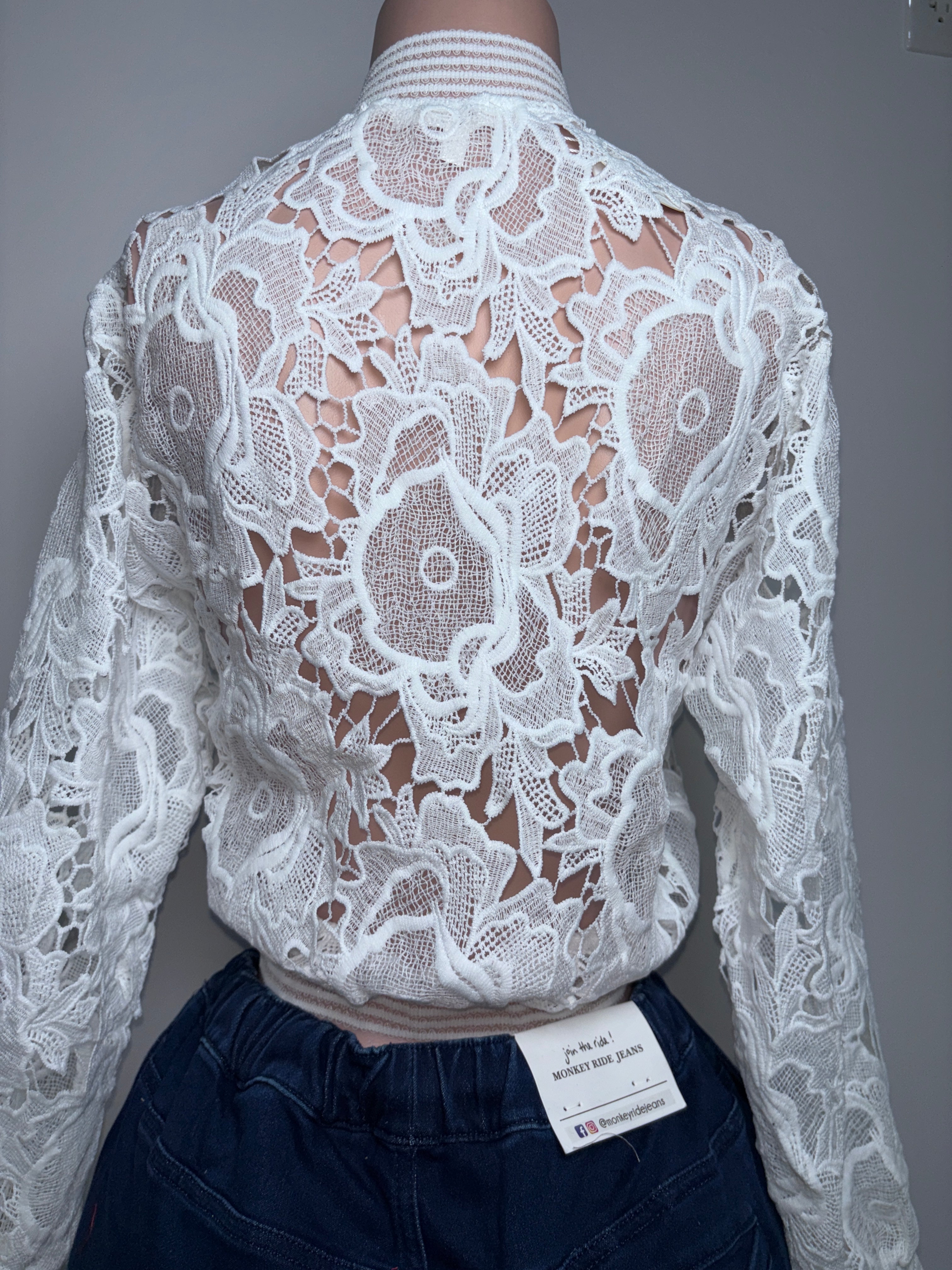 70862 Lace Whisper Zip-Up Jacket