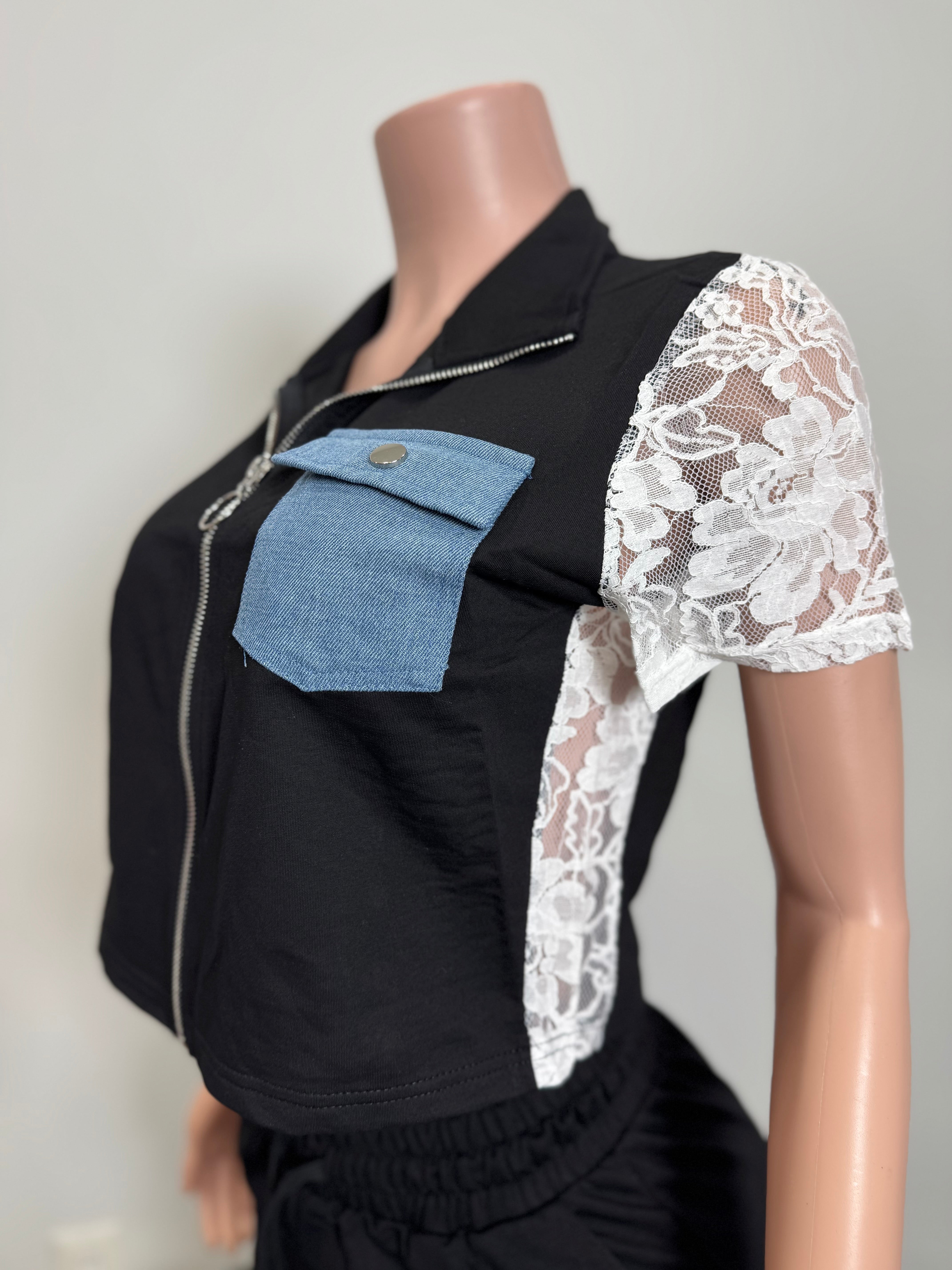 D1003 Lace Patchwork Utility Set