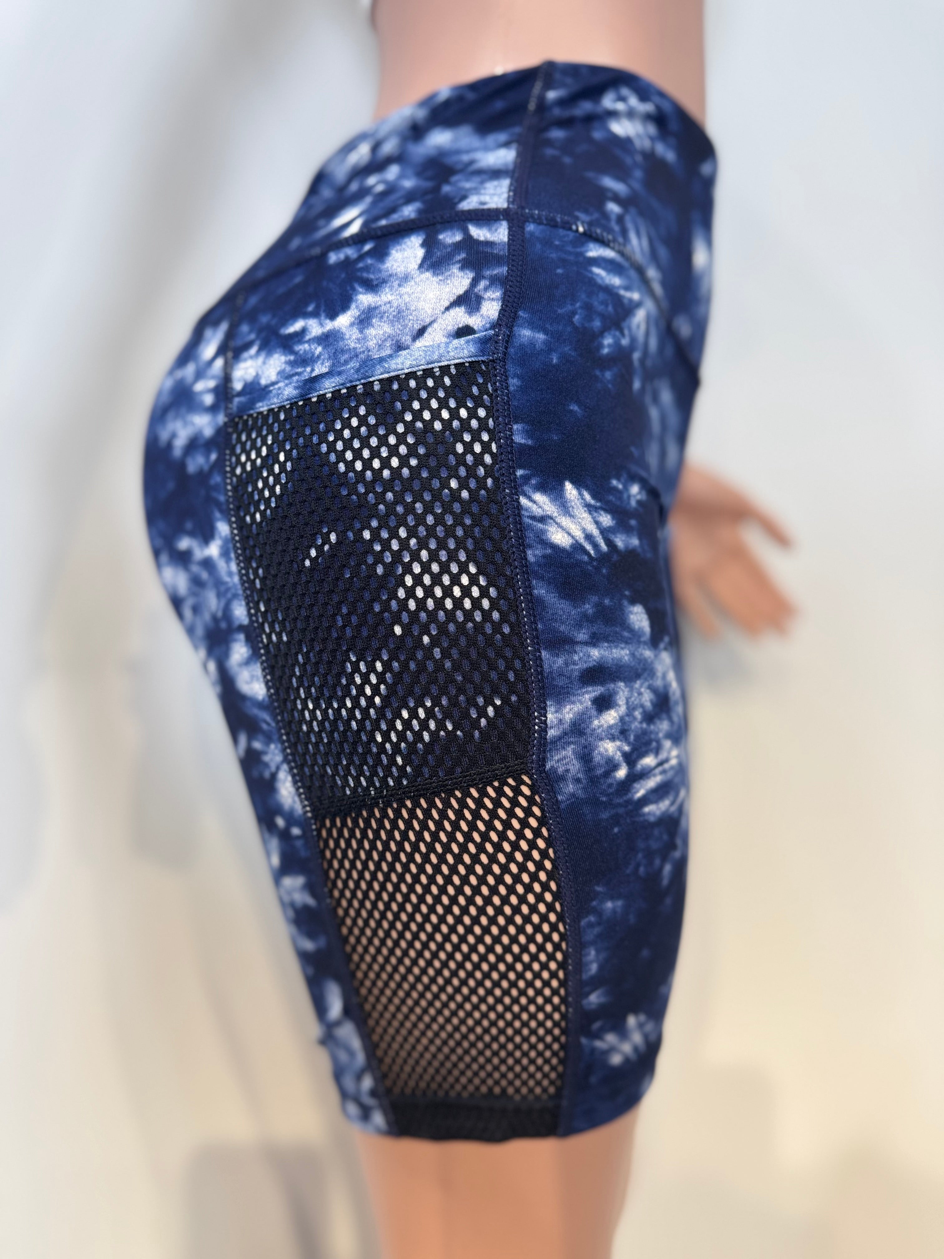 Y6693 FlexZone Mesh Pocket Biker Shorts